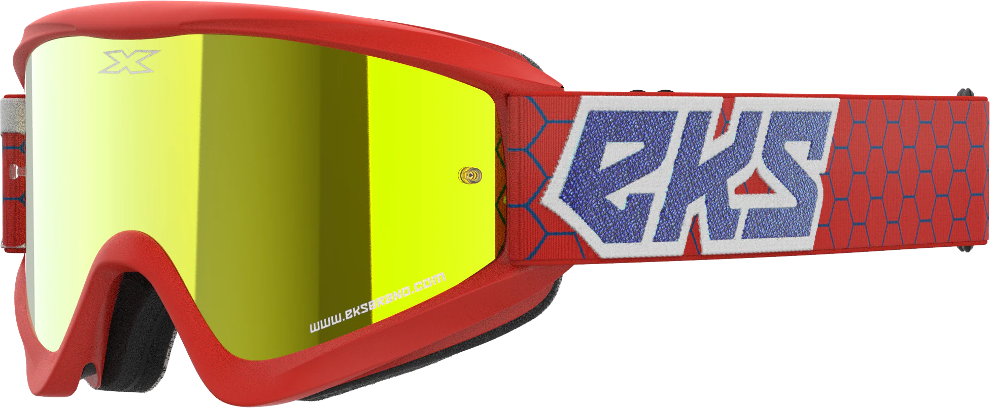 Flat Out Mirror Goggle Rd/Wht/Blu Metallic Gold Mir