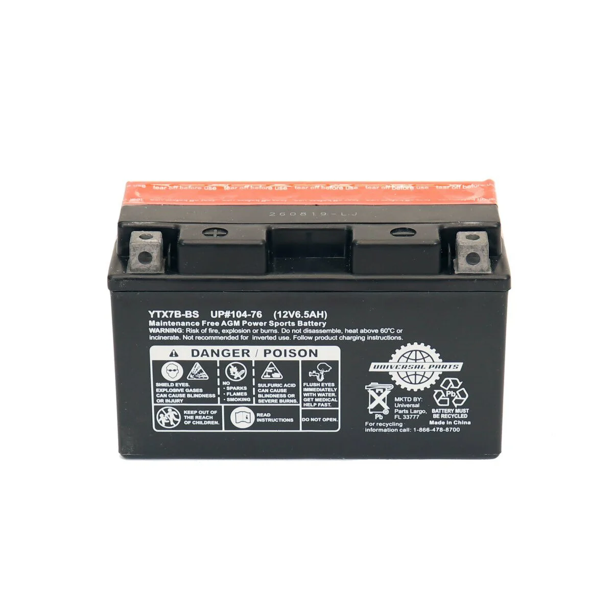 12V 6.5AH Battery YTX7B-BS