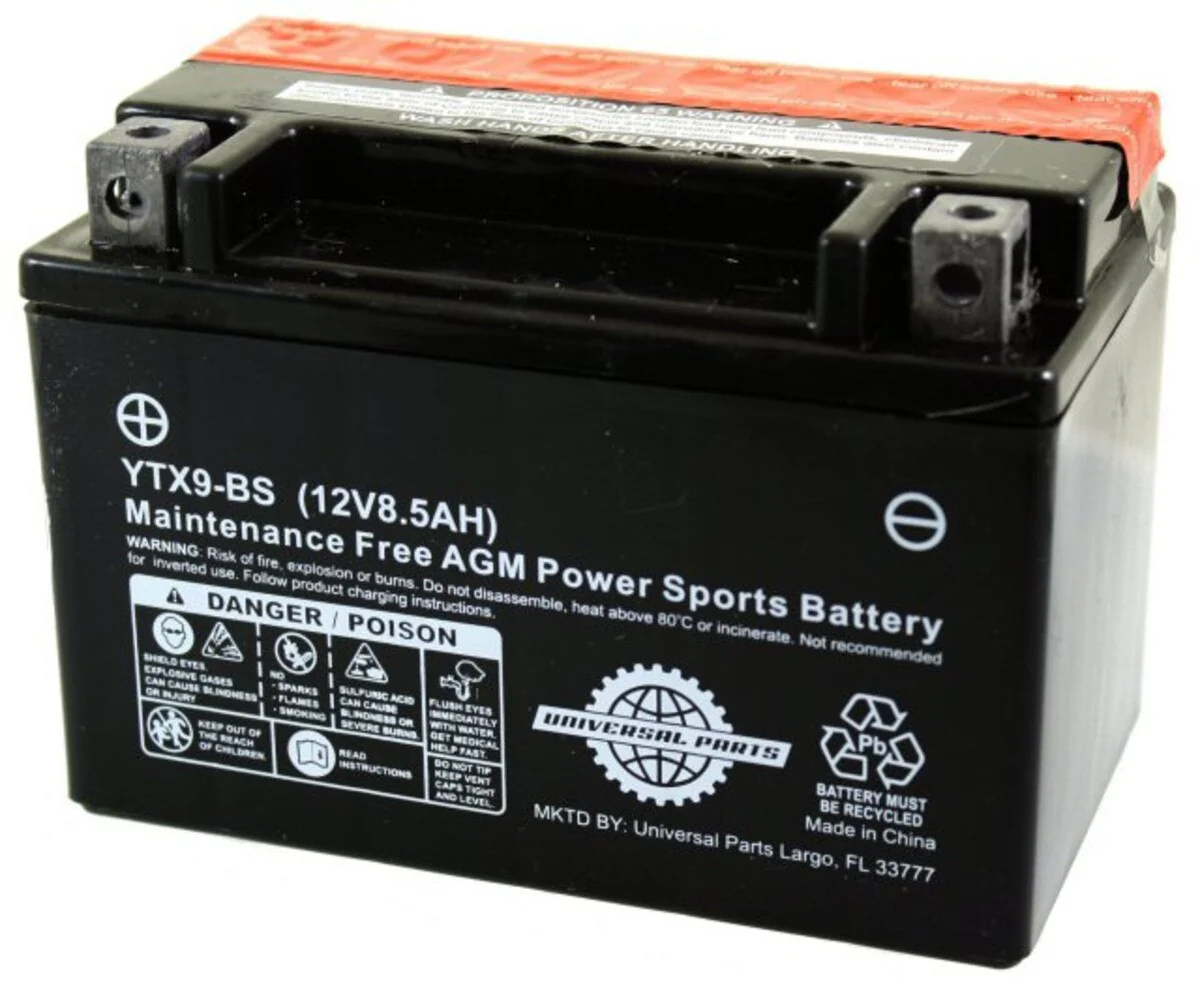 12V 8.5AH Battery YTX9-BS - Maintenance Free Dry
