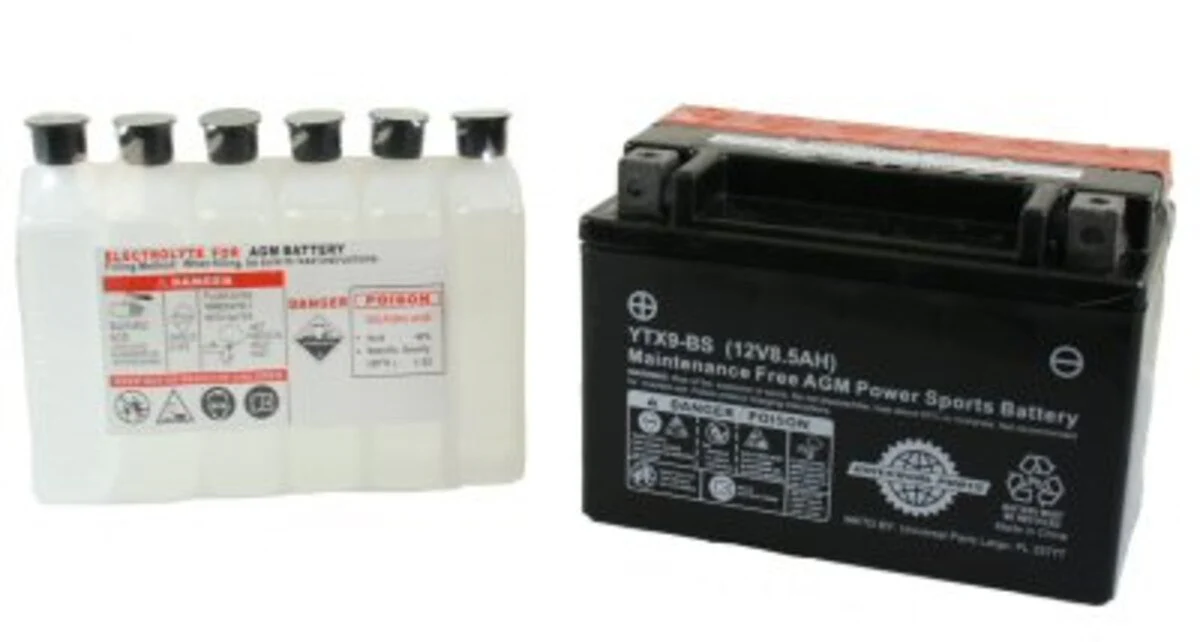 12V 8.5AH Battery YTX9-BS - Maintenance Free Dry - Image 2