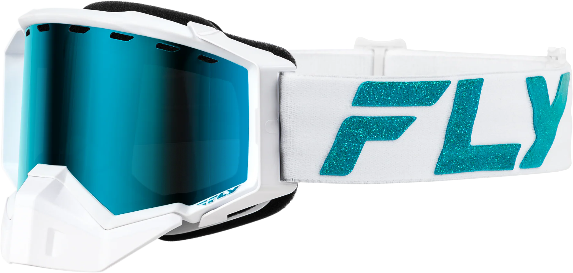 Zone Elite Snw Goggle Wht/Teal W/ Sky Blue/Polarized Smk Lens