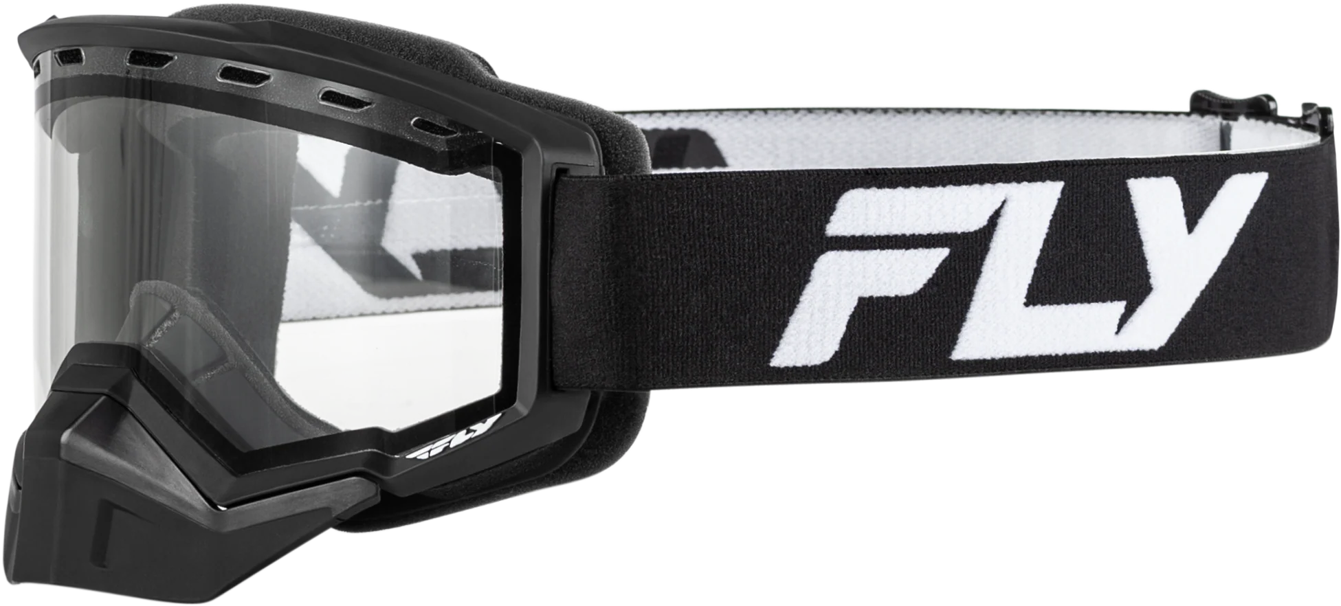 Yth Focus Snow Goggle Blk/Wht W/ Clear Lens