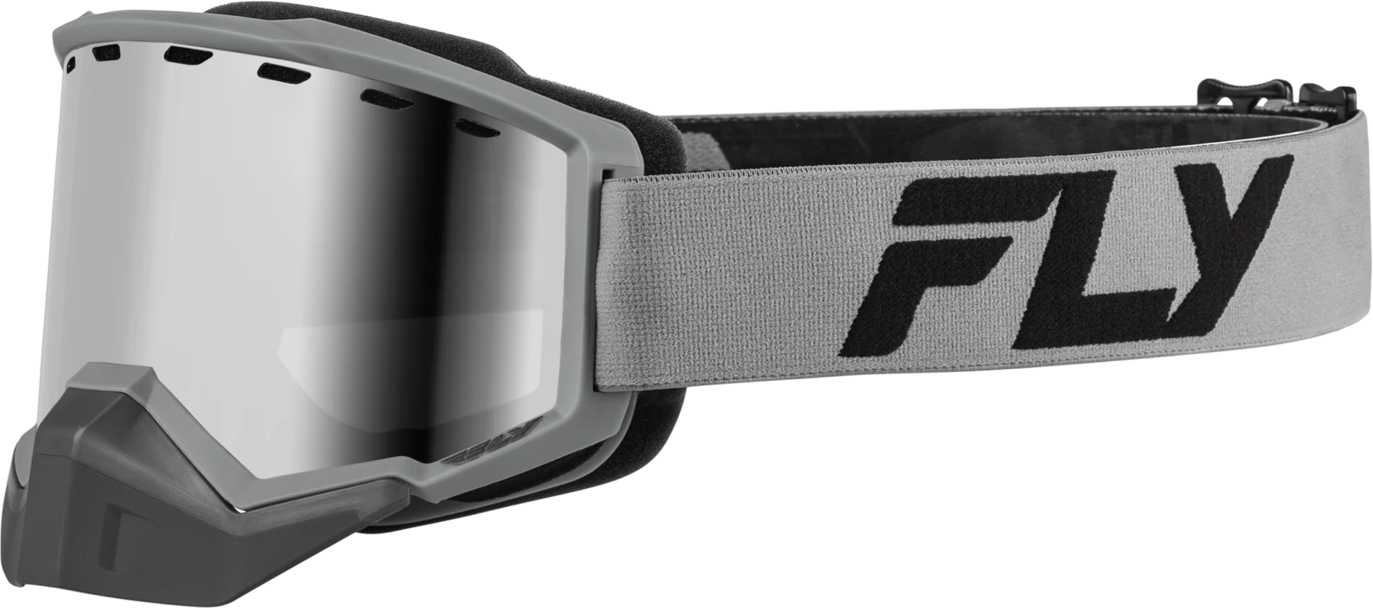 Focus Snow Goggle Silver/Char W/ Silver Mirror/Smoke Lens