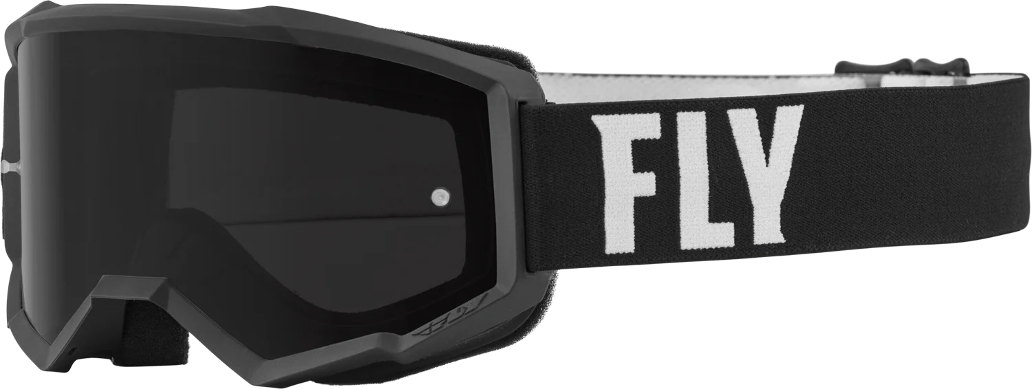 Focus Sand Goggle Black/White W/ Dark Smoke Lens