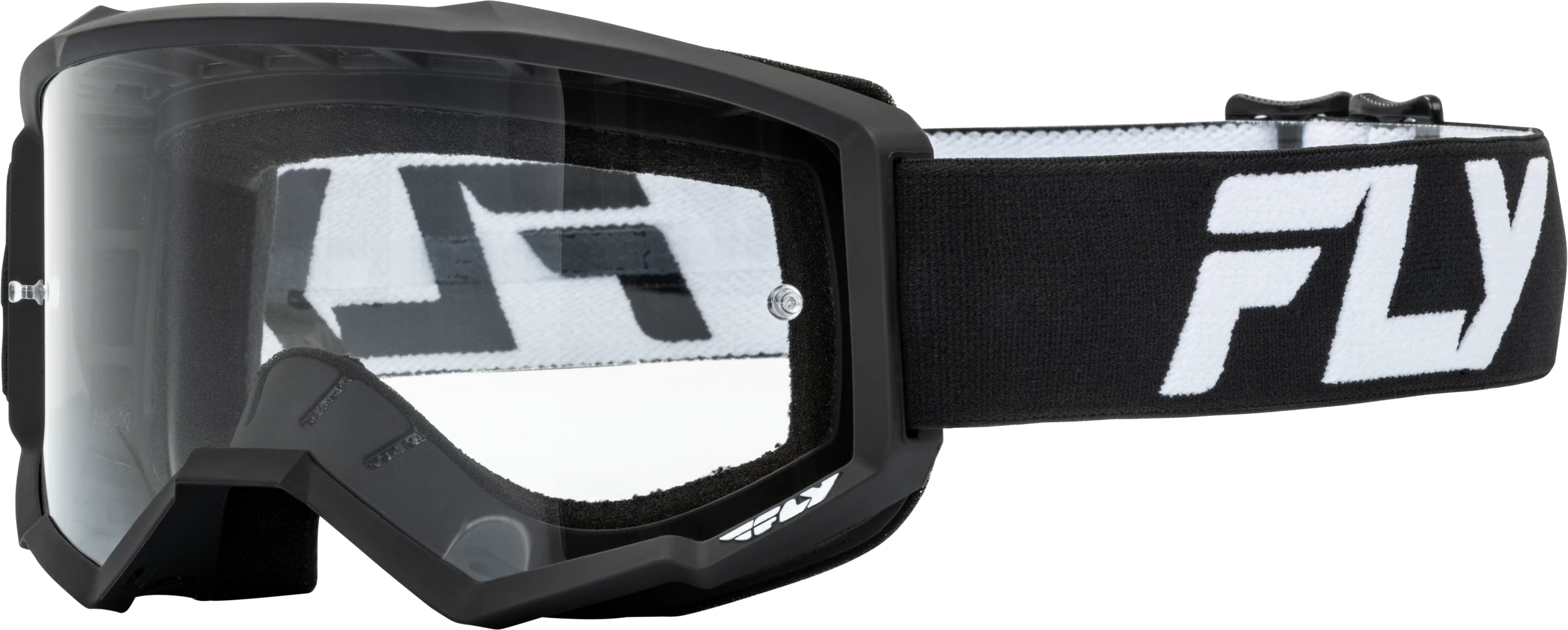 Focus Goggle Black/White W/ Clear Lens