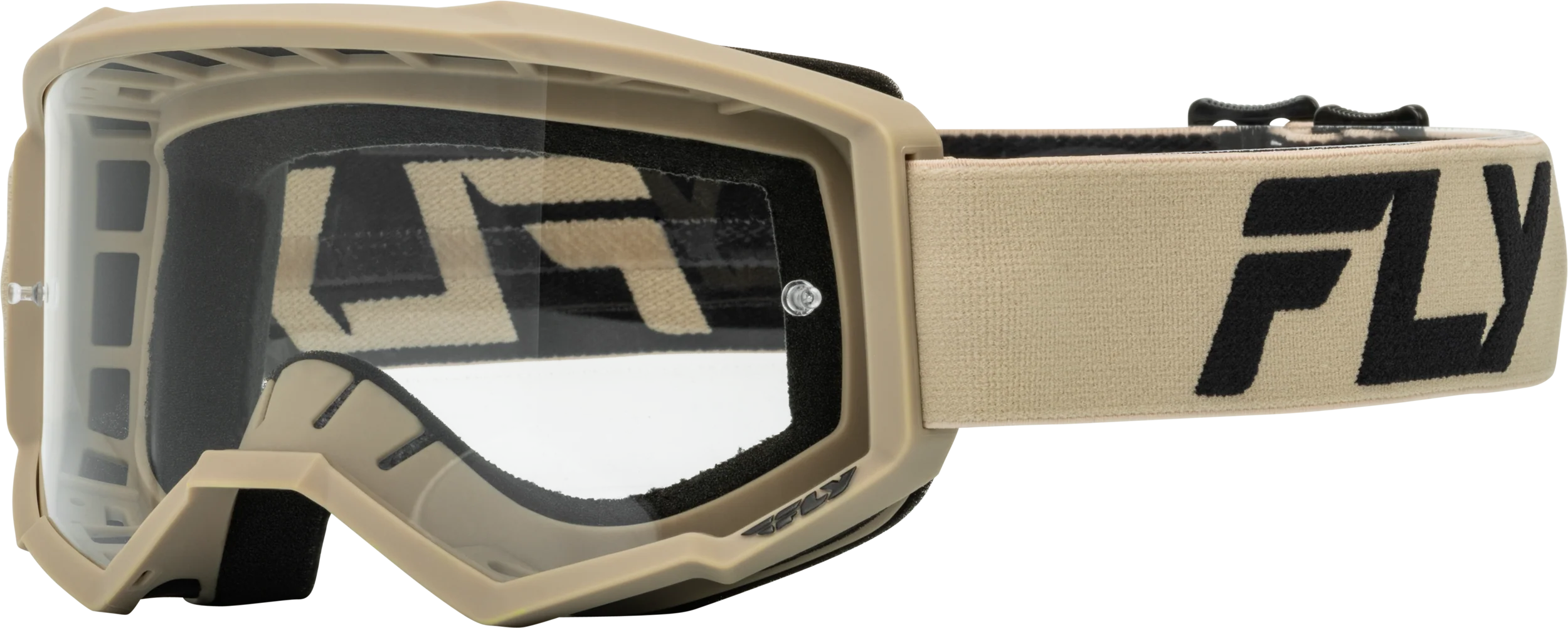 Youth Focus Goggle Khaki/Black W/ Clear Lens