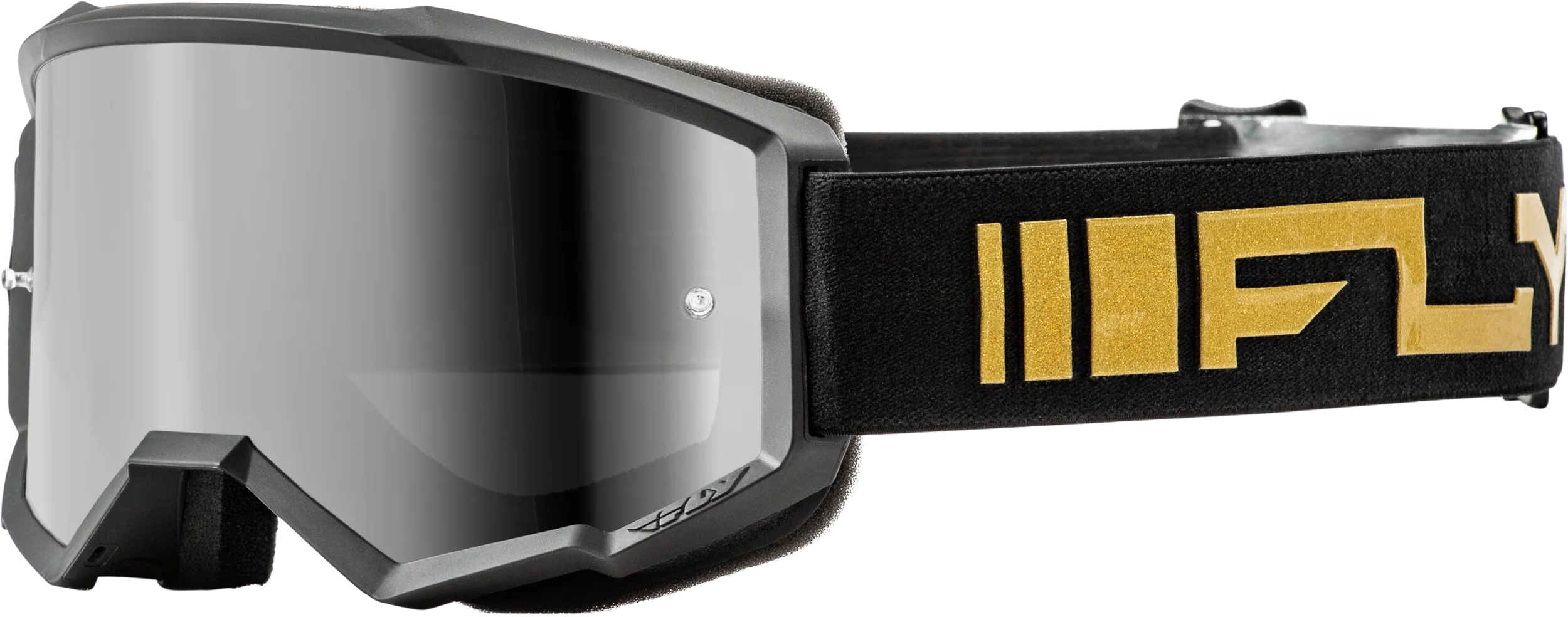 Youth Zone Goggle Black/Gold W/ Silver Mirror/Smoke Lens