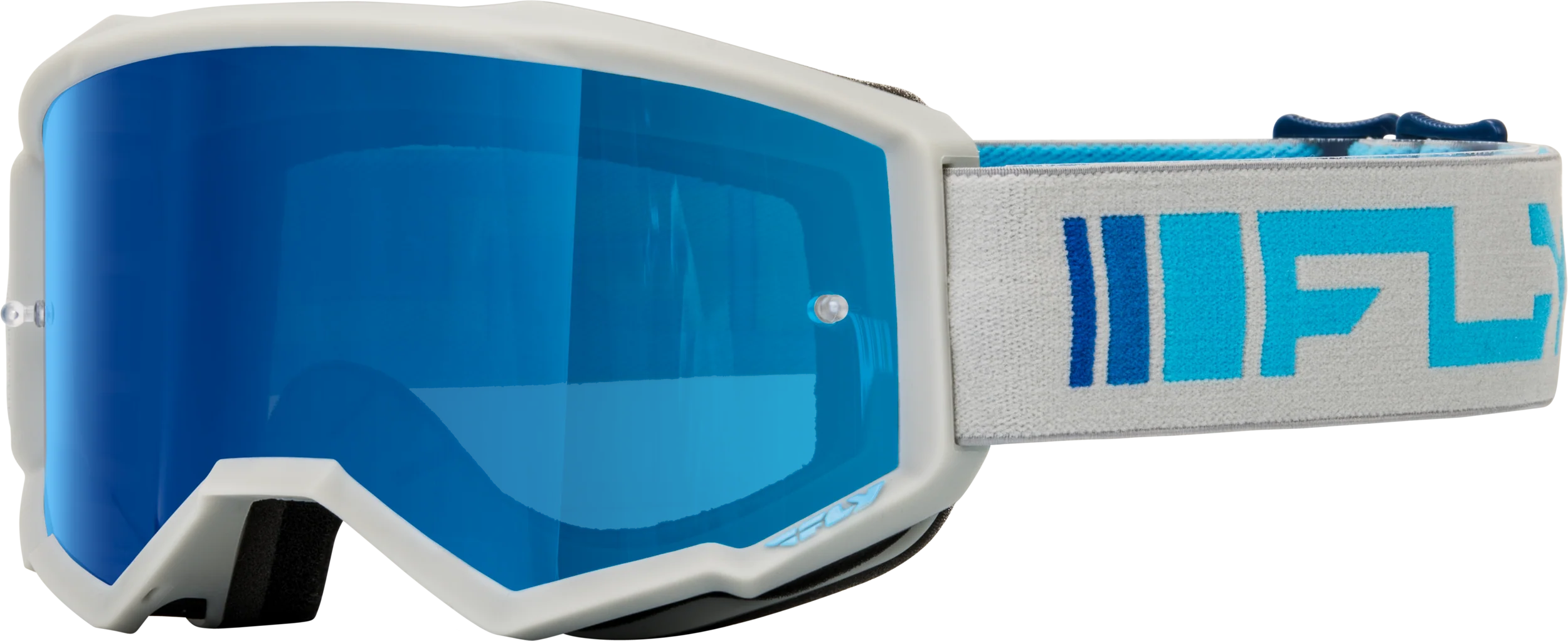 Youth Zone Goggle Silver/Blue W/ Dark Blue Mirror/Smoke Lens