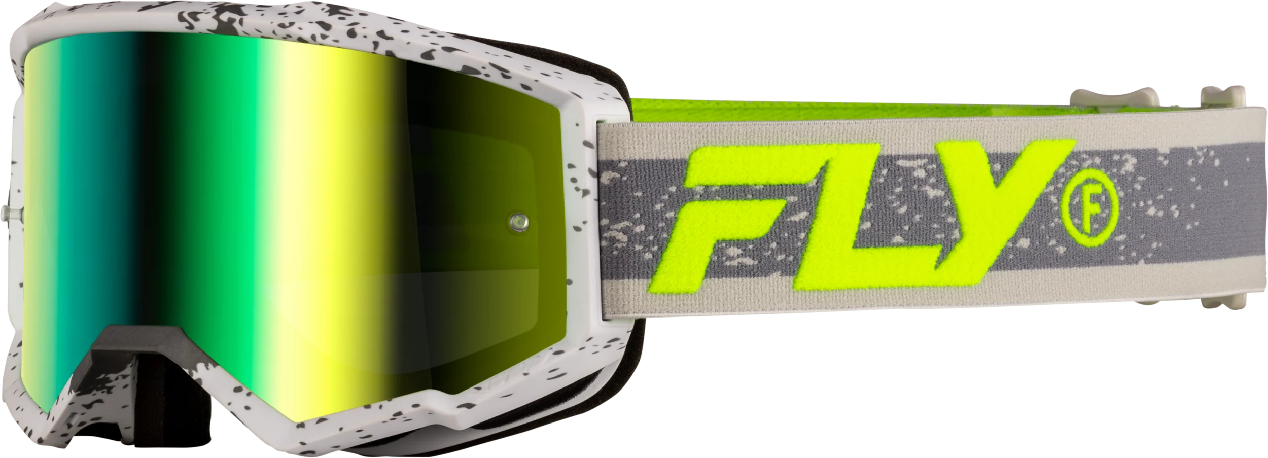 Yth Zone Goggle Drk Gry/Hi-Vis W/ Iridescent Grn Mirror Lens