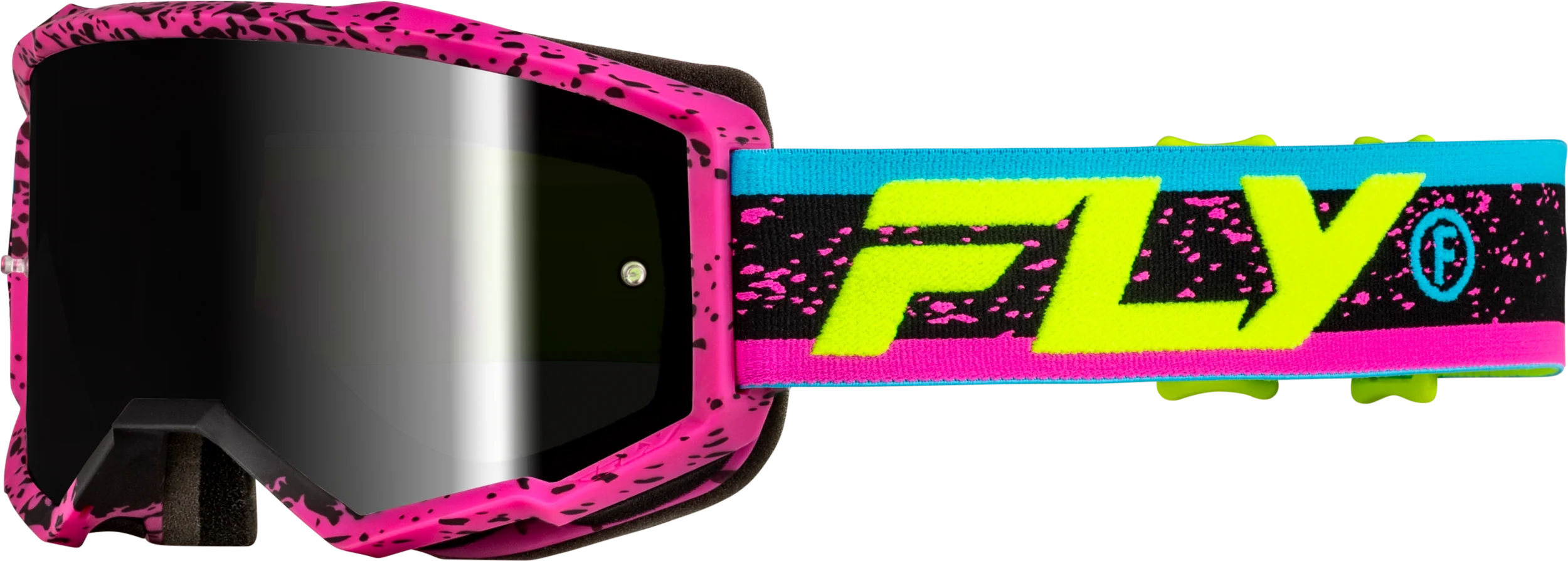 Yth Zone Goggle Pnk/Blk/Hi-Vis W/ Black Mirror/Smoke Lens