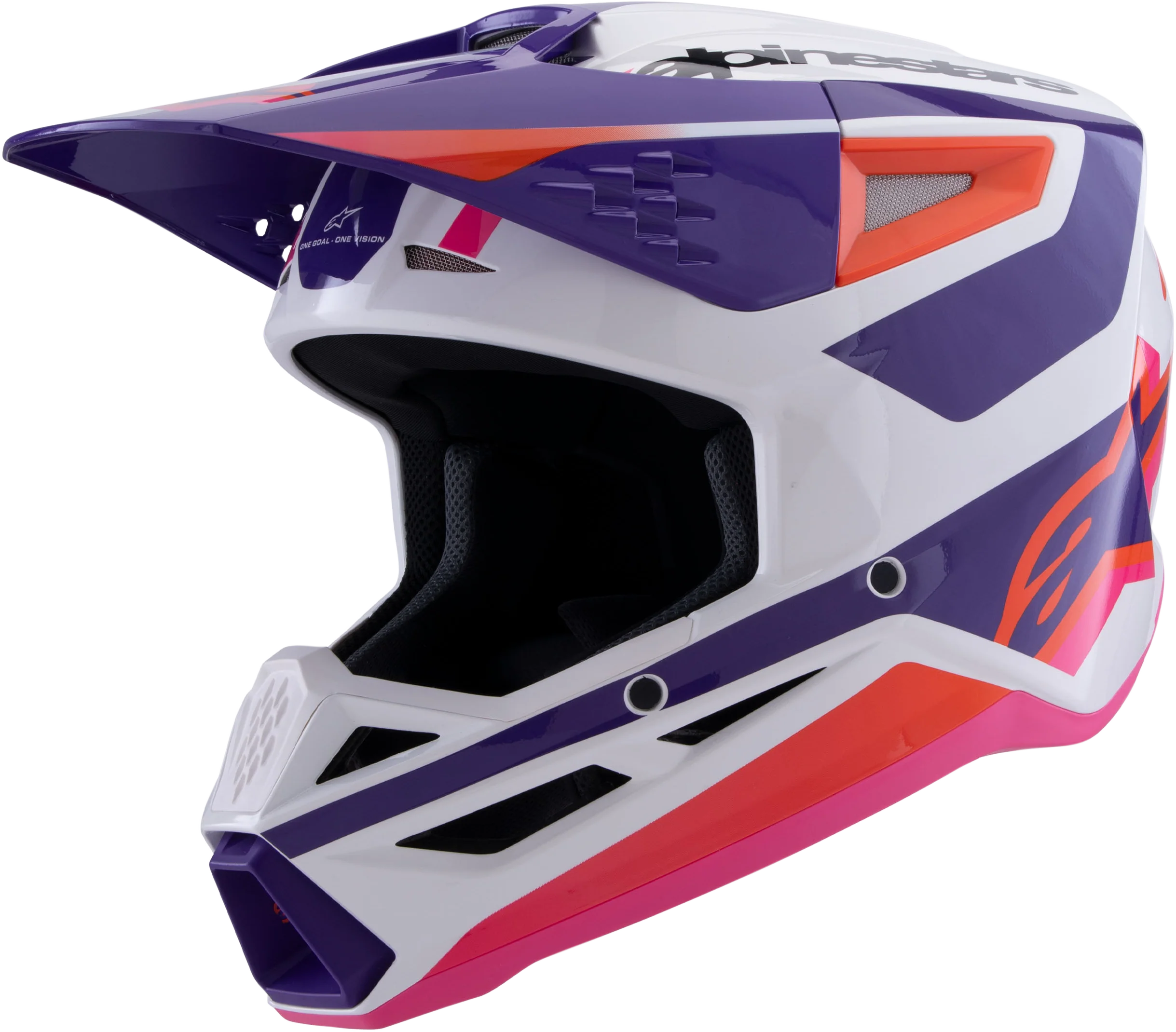 Sm3 Heat Helmet White/Purple/Pink Glossy Md