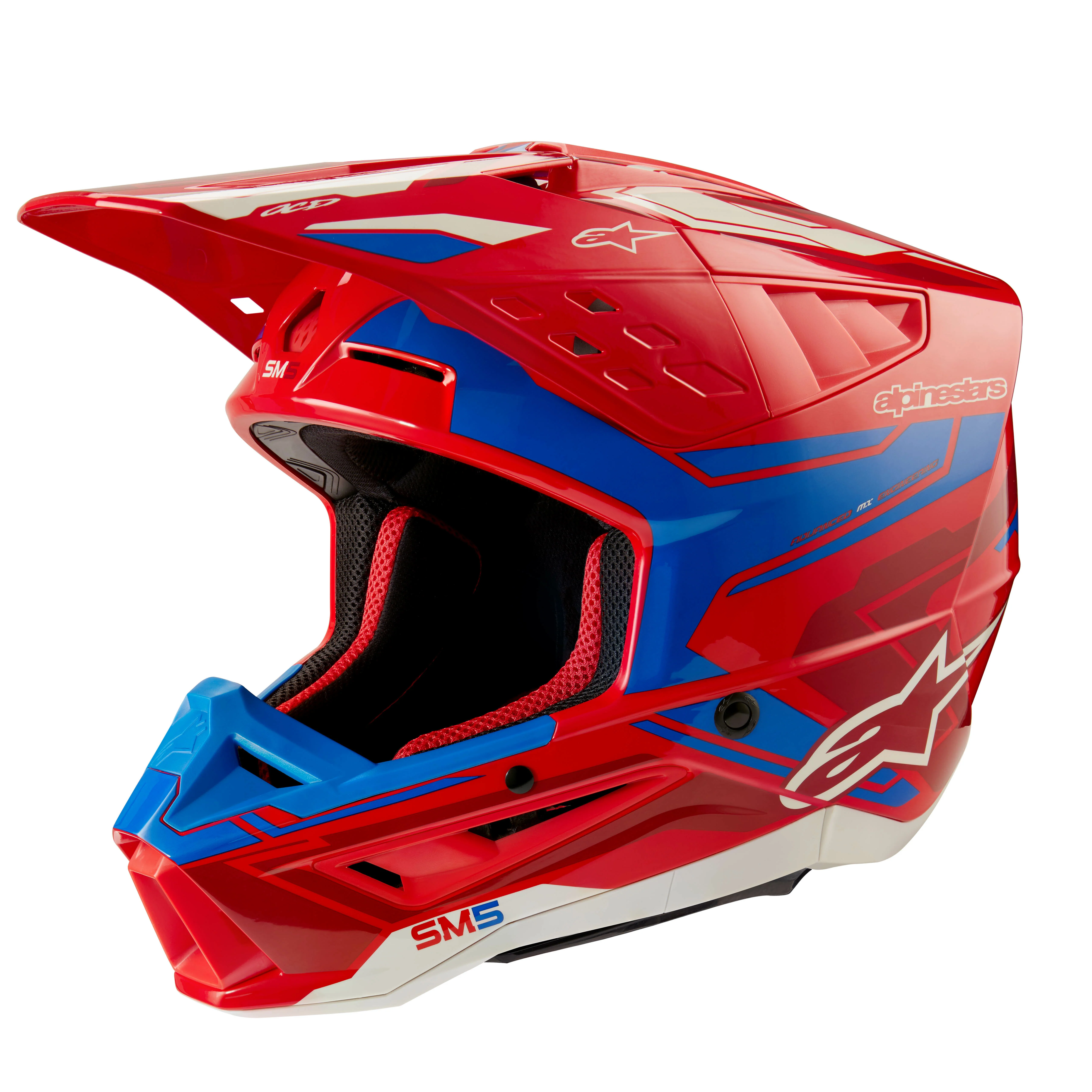 S-M5 Action 2 Helmet Bright Red/Blue Glossy Sm