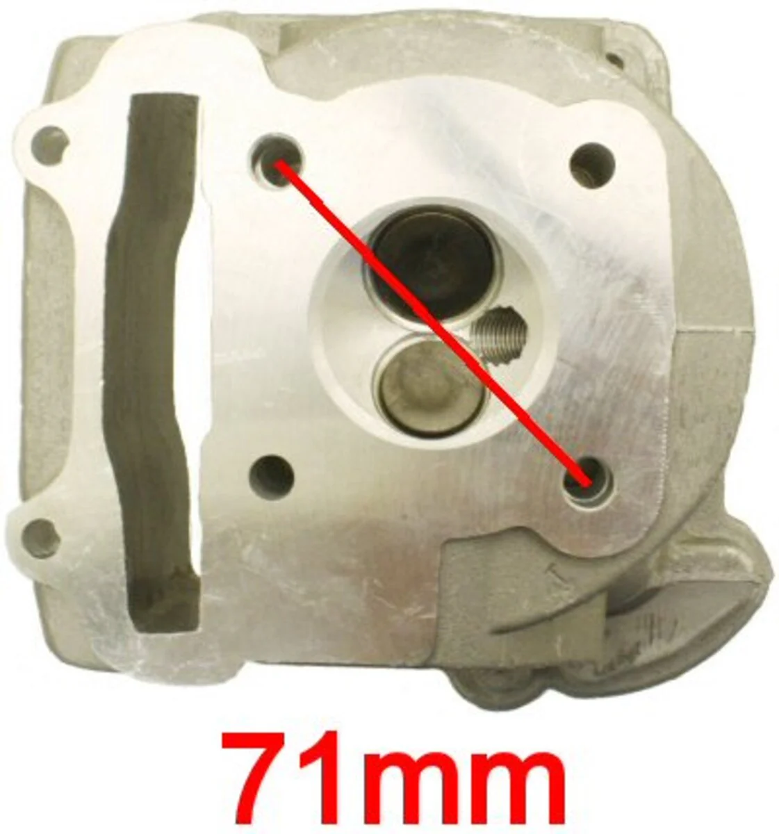 50cc QMB139 Non-Emissions Head - 64mm Valves - Image 2