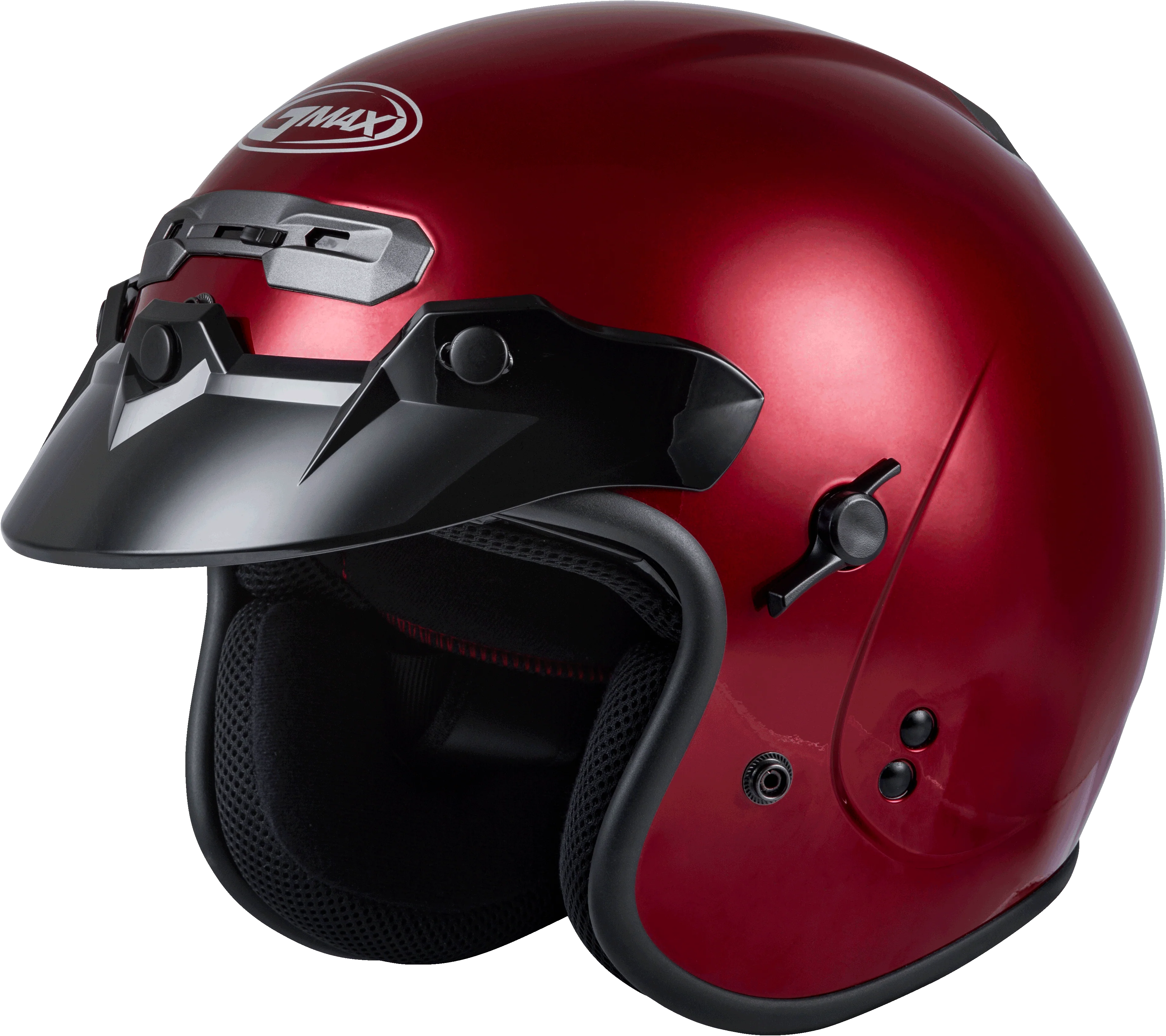 Gm-32 Open-Face Helmet Candy Red Xs