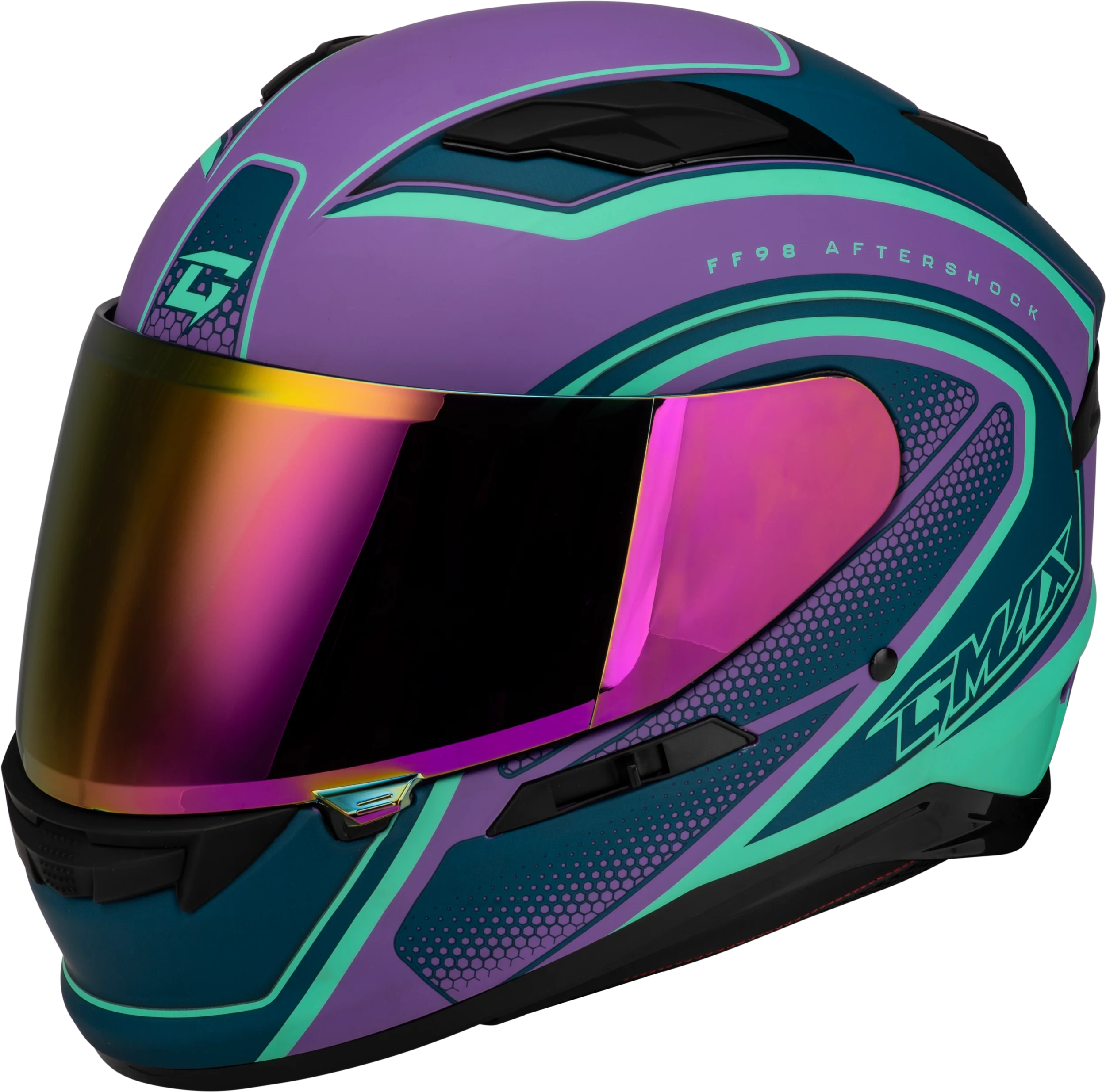 Ff-98 Aftershock Helmet Matte Purple/Blue Xl
