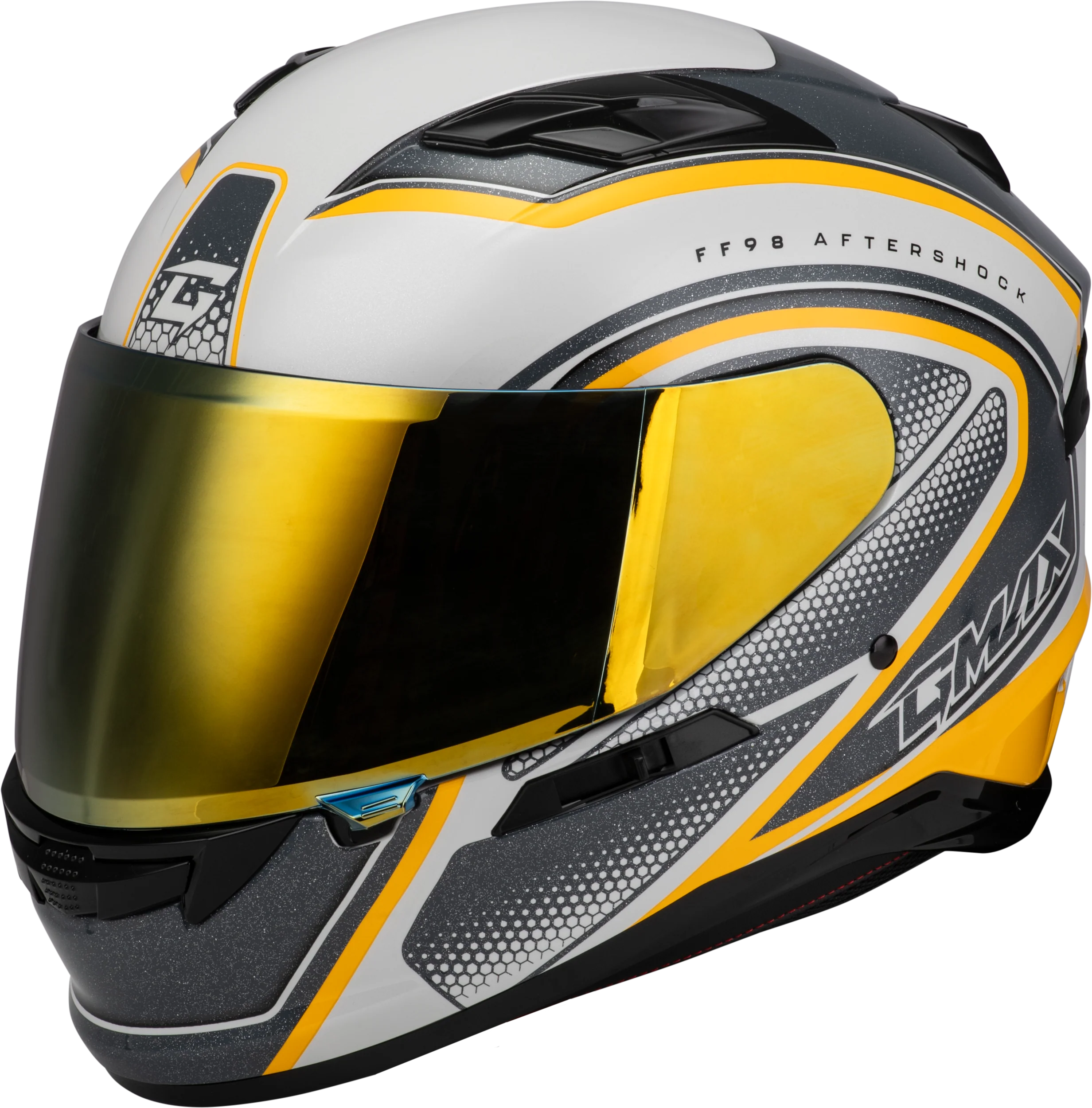 Ff-98 Aftershock Helmet White/Metallic Silver 2x