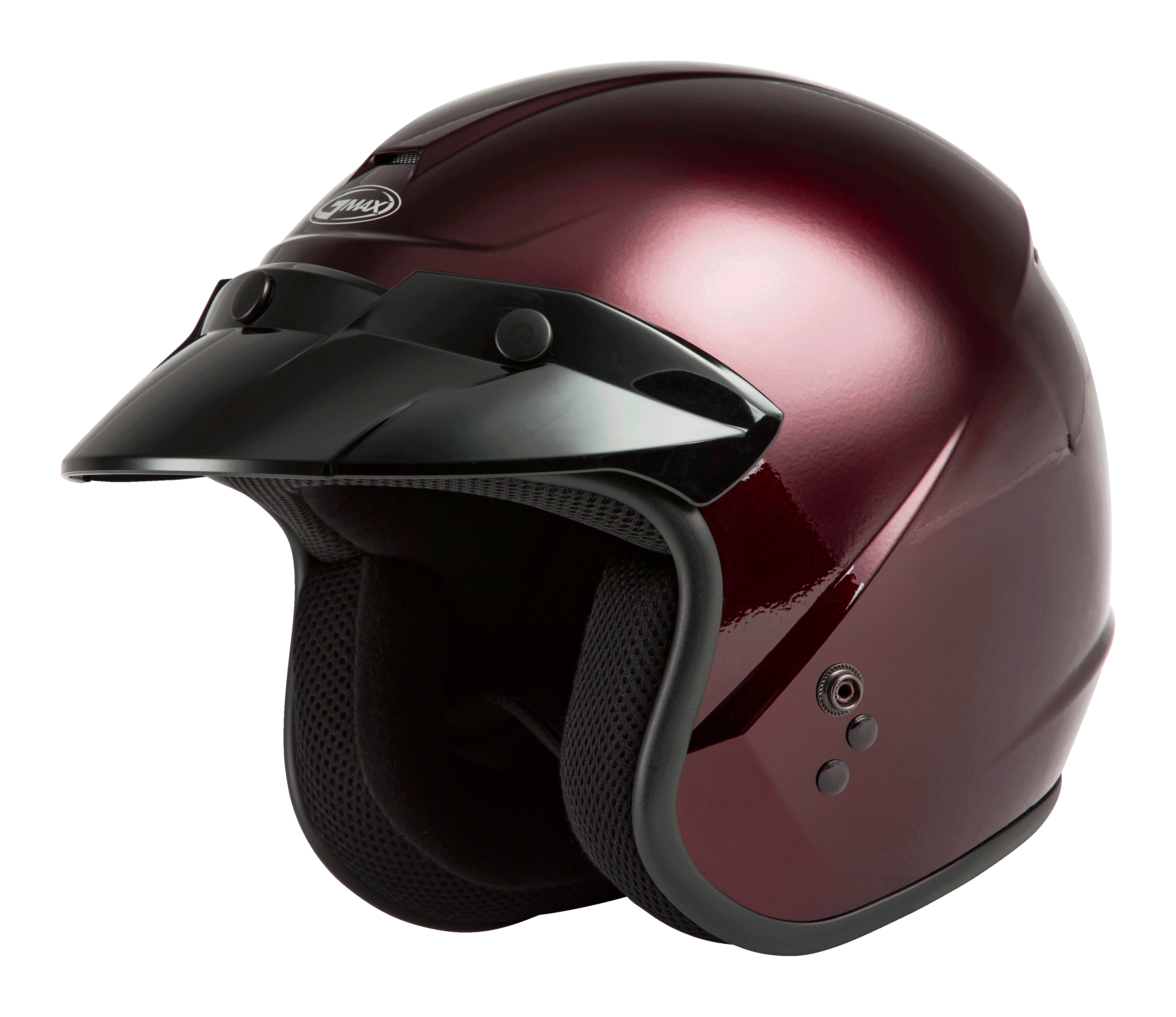 Of-2 Open-Face Helmet Wine Red Xs