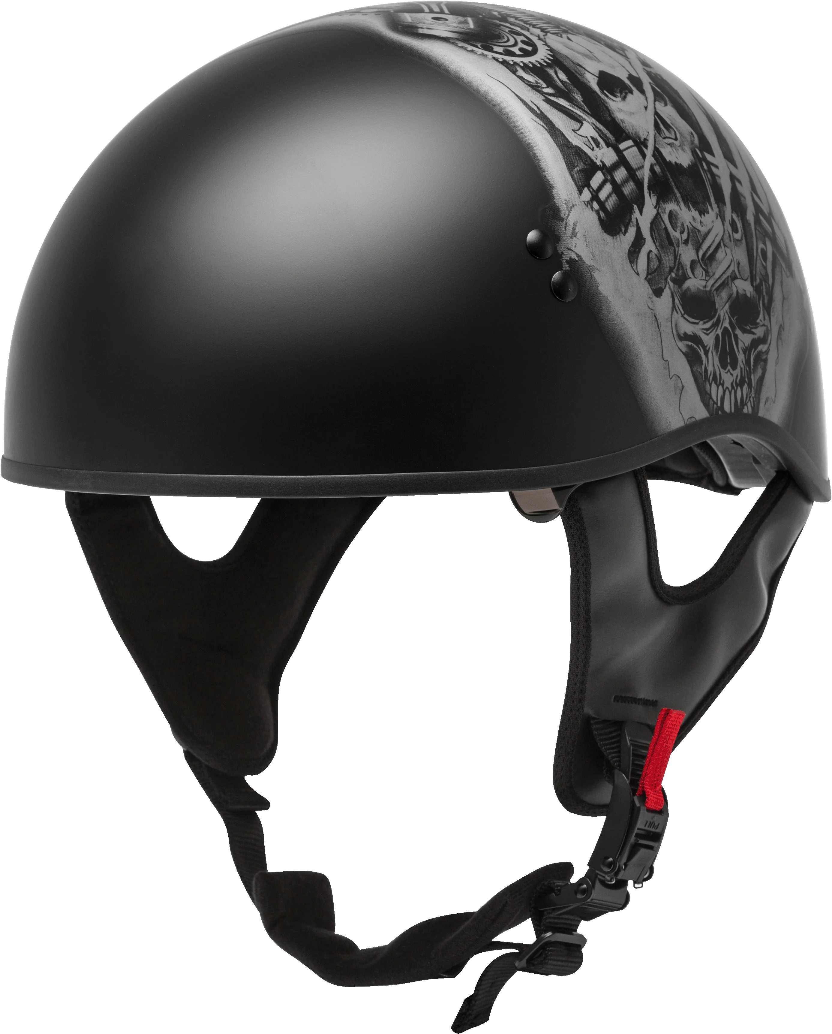 Hh-65 Half Helmet Tormentor Naked Matte Black/Silver Sm