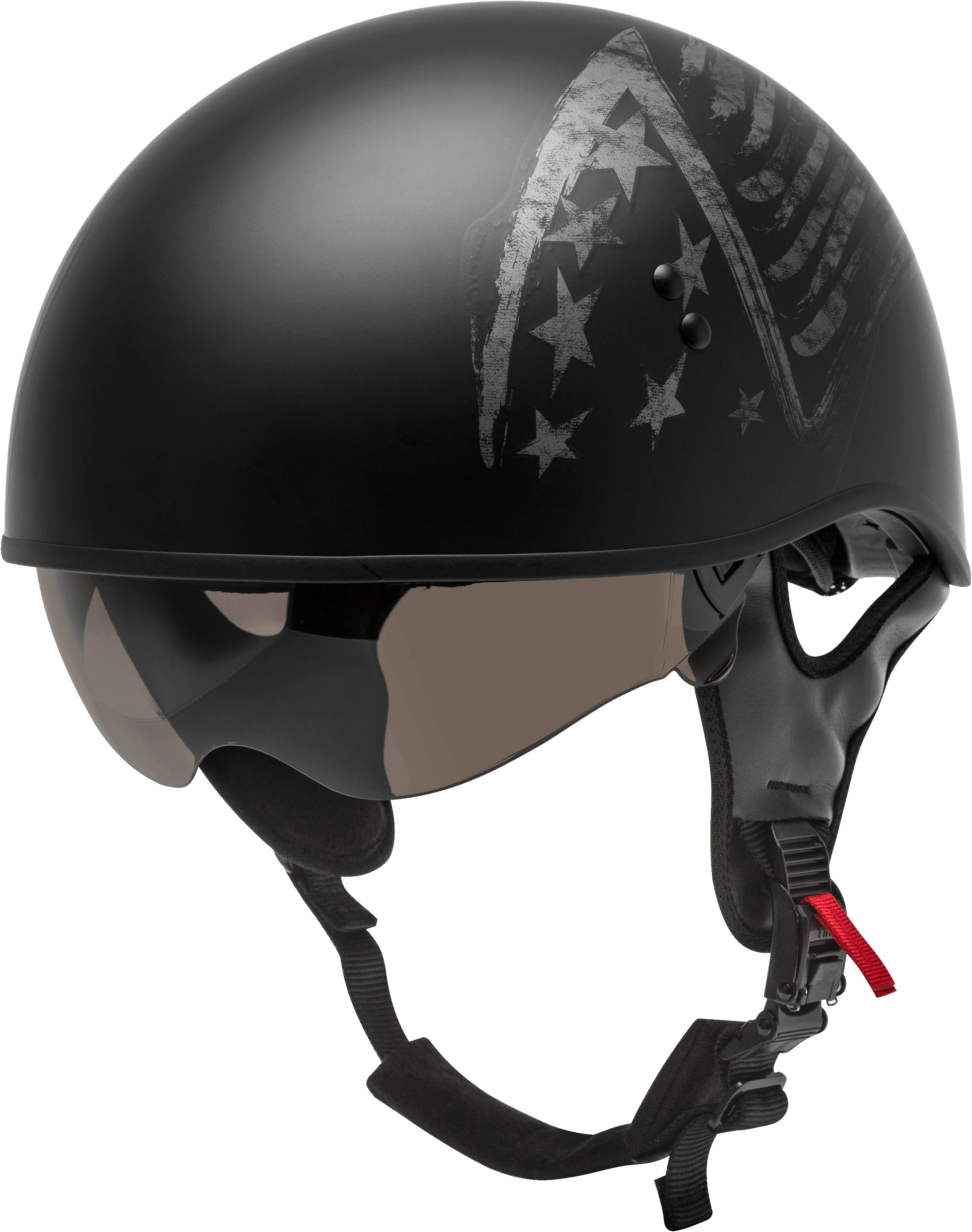 Hh-65 Half Helmet Bravery Matte Black/Grey Sm