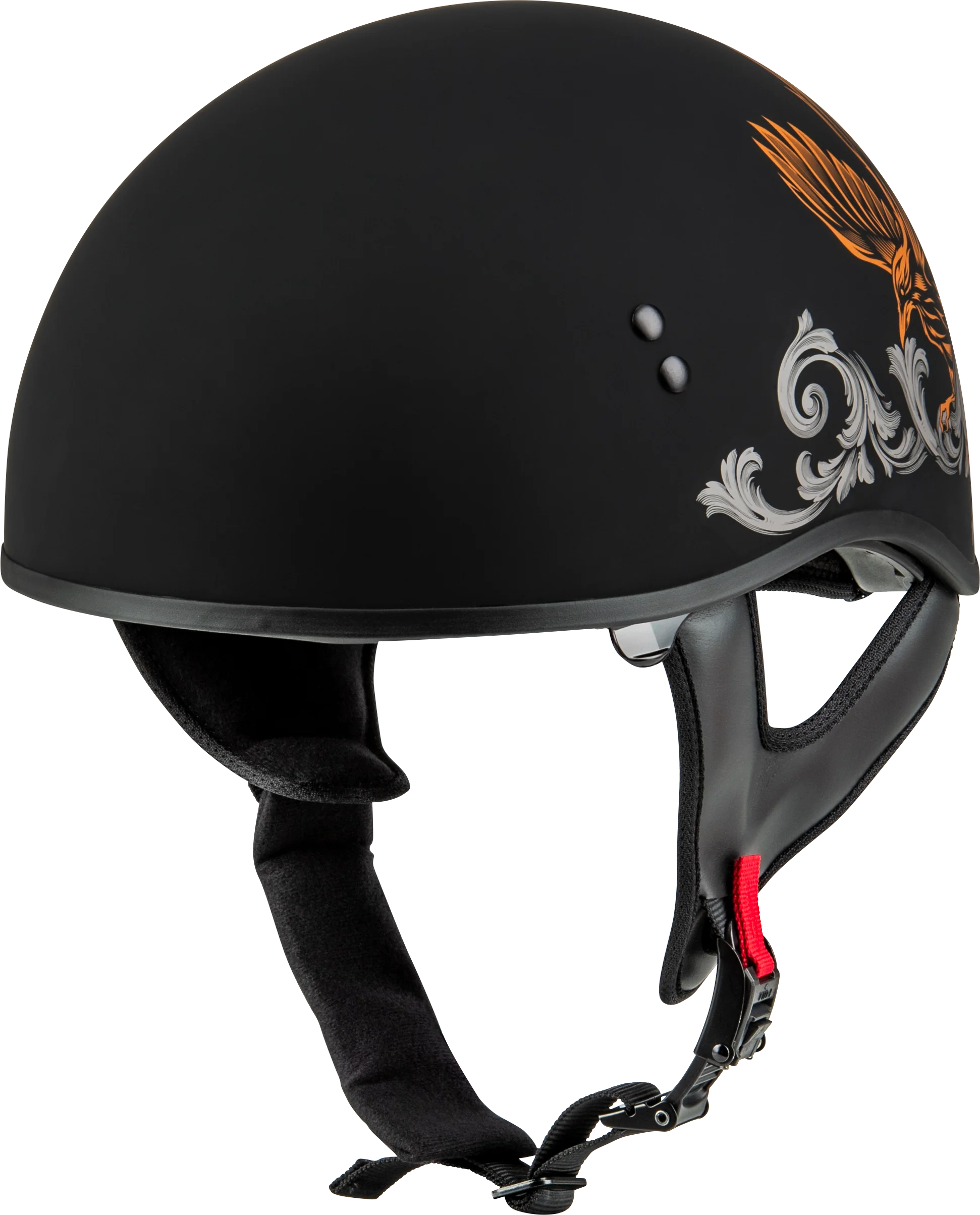 Hh-65 Corvus Helmet Matte Black/Silver/Orange Xs