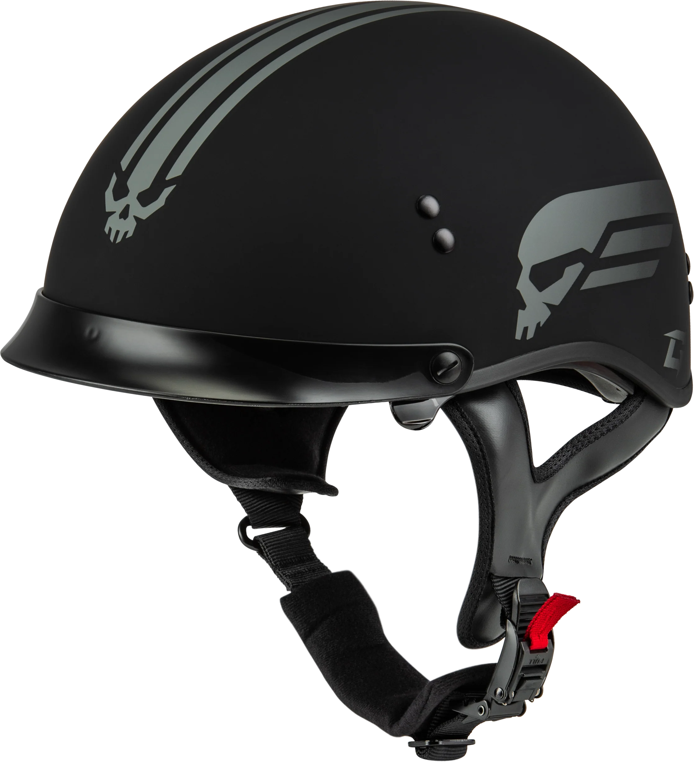 Hh-65 Retribution Helmet W/Peak Matte Black/Silver Sm