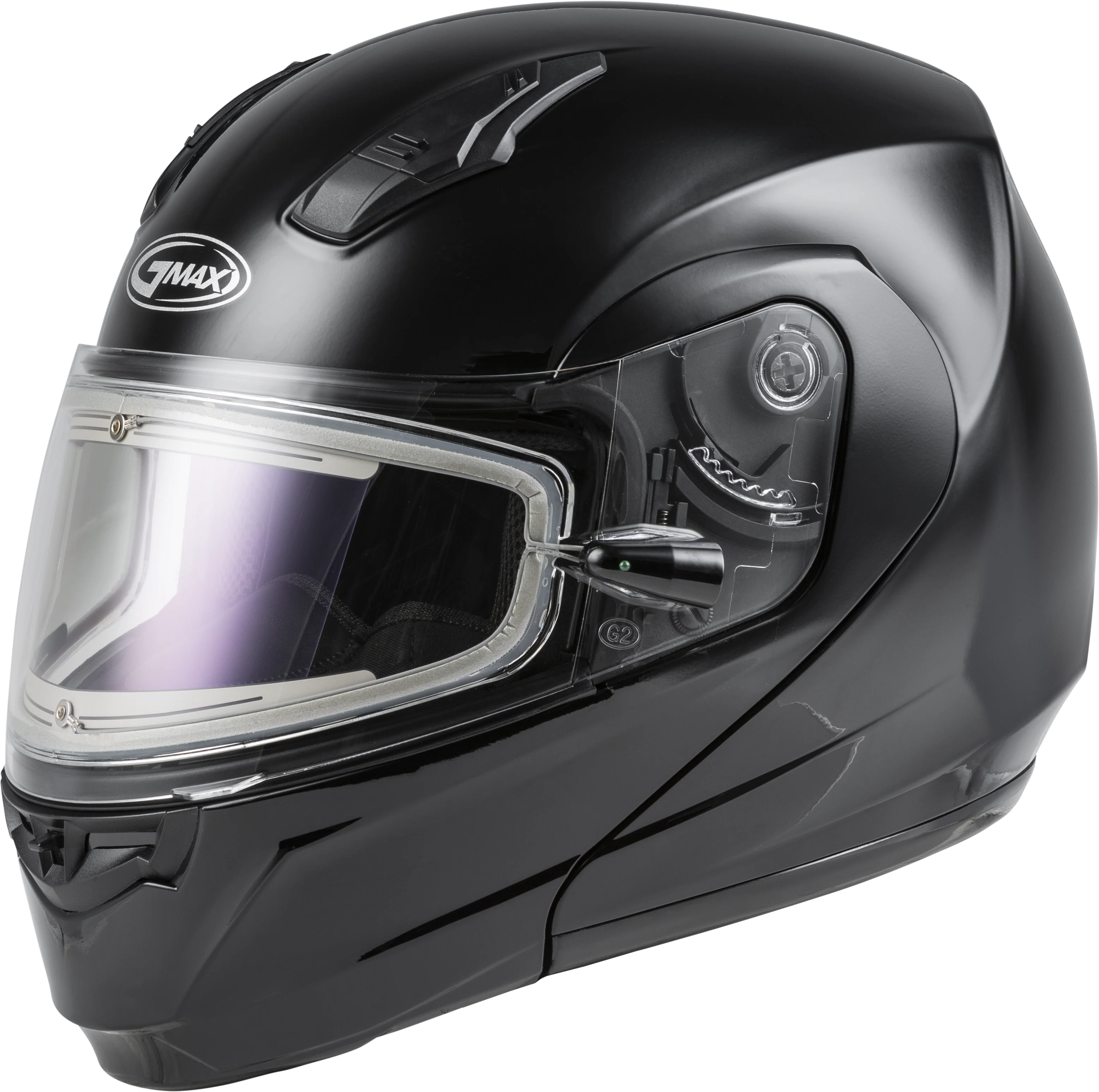 Md-04s Modular Snow Helmet W/Electric Shield Black Lg