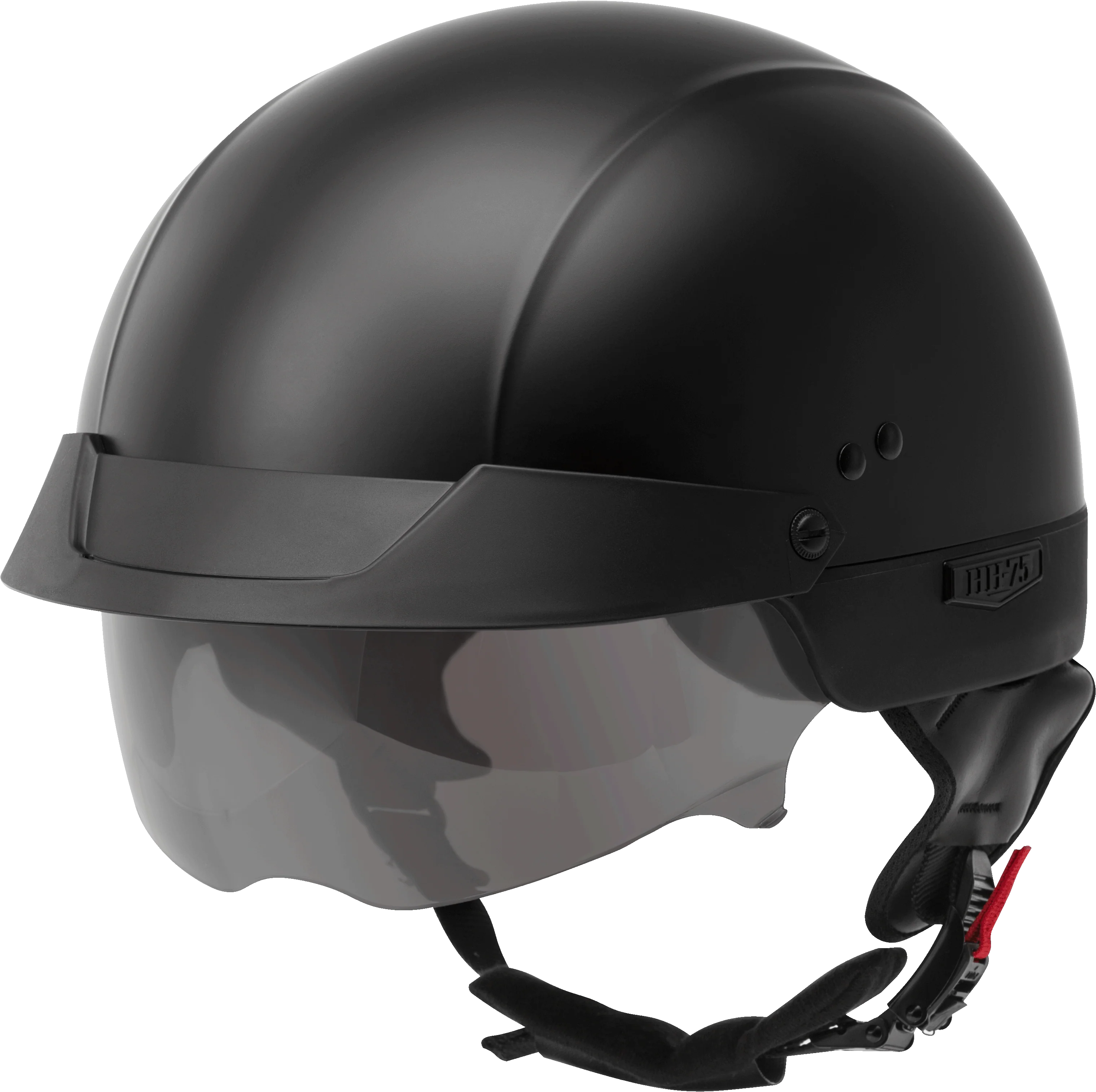 Hh-75 Half Helmet Matte Black Xl