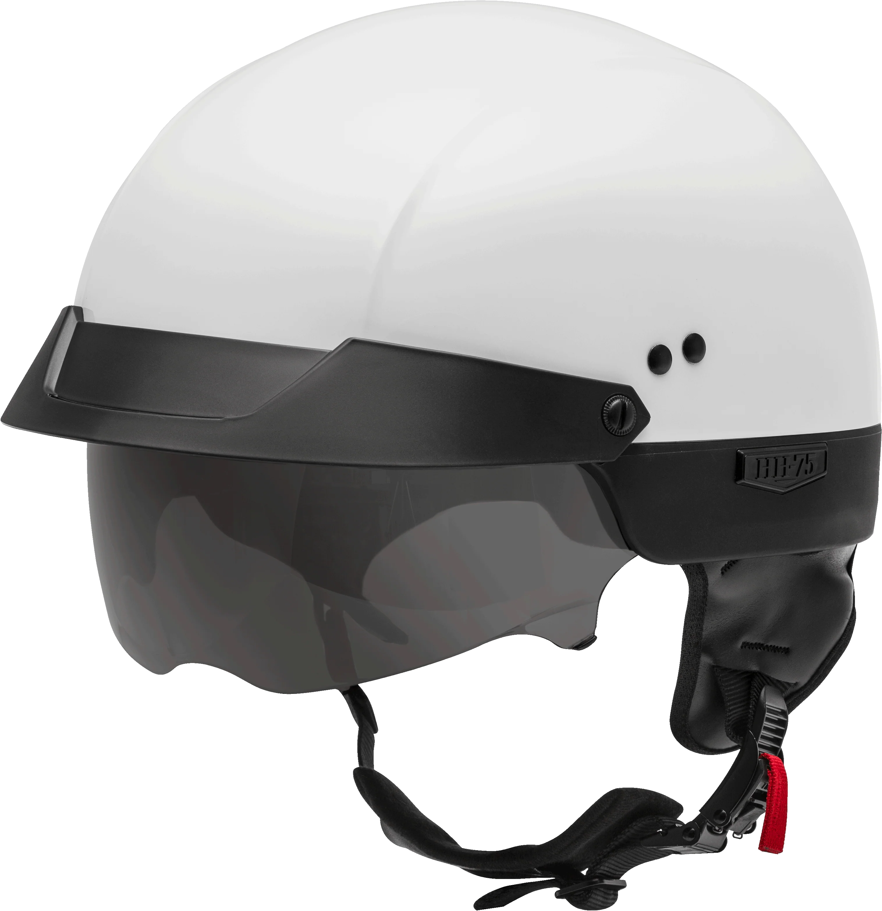 Hh-75 Half Helmet White Md