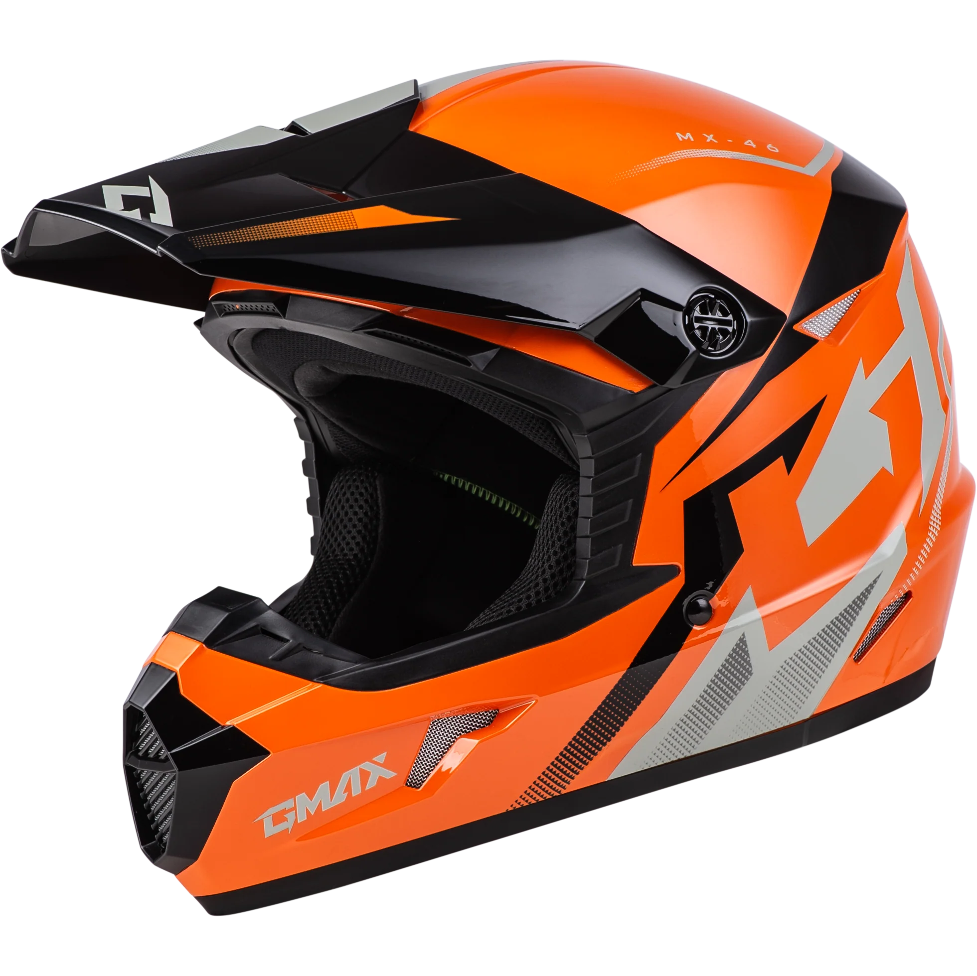 Mx-46 Compound Helmet Orange/Black/Grey Ys