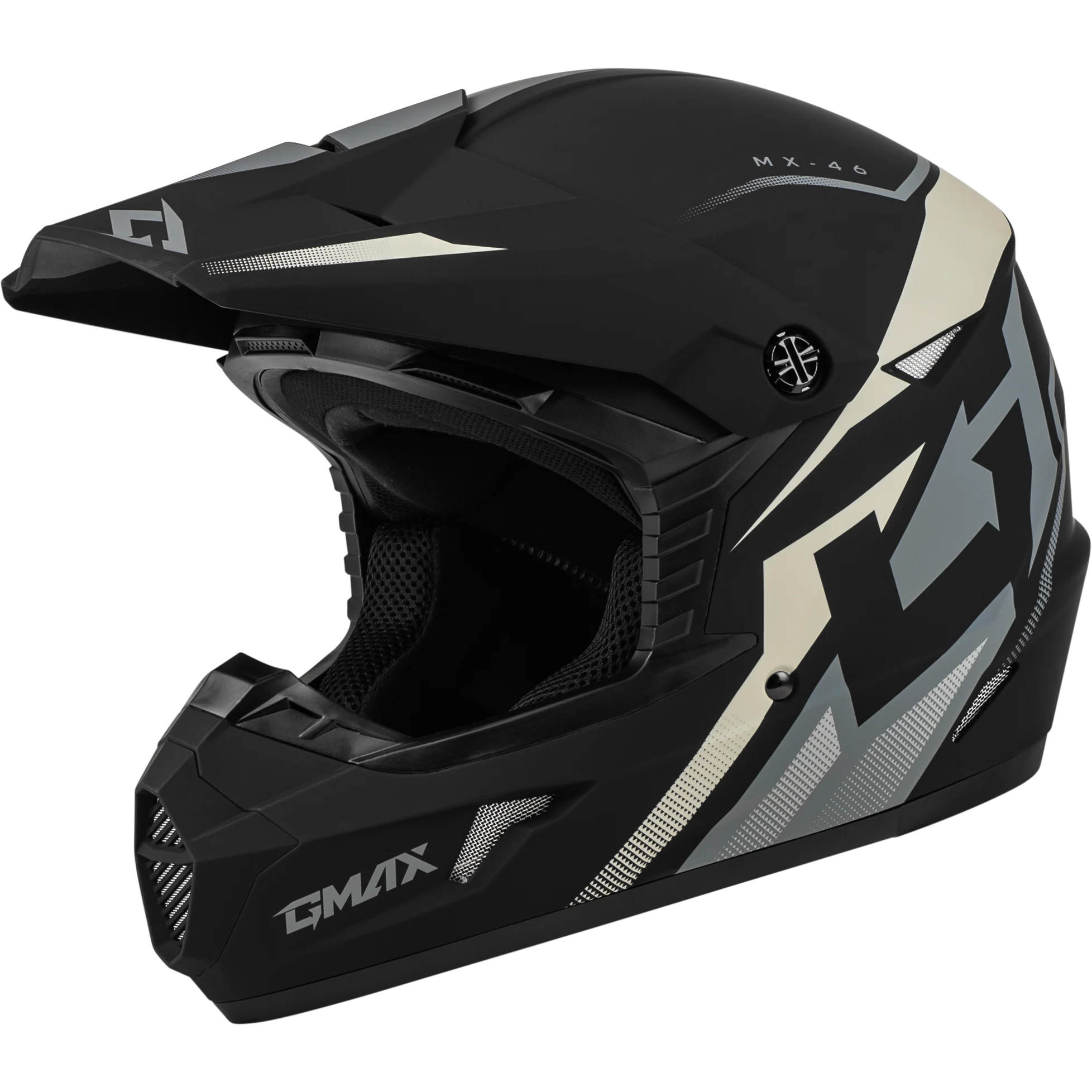 Mx-46 Compound Helmet Matte Black/Grey/White Md