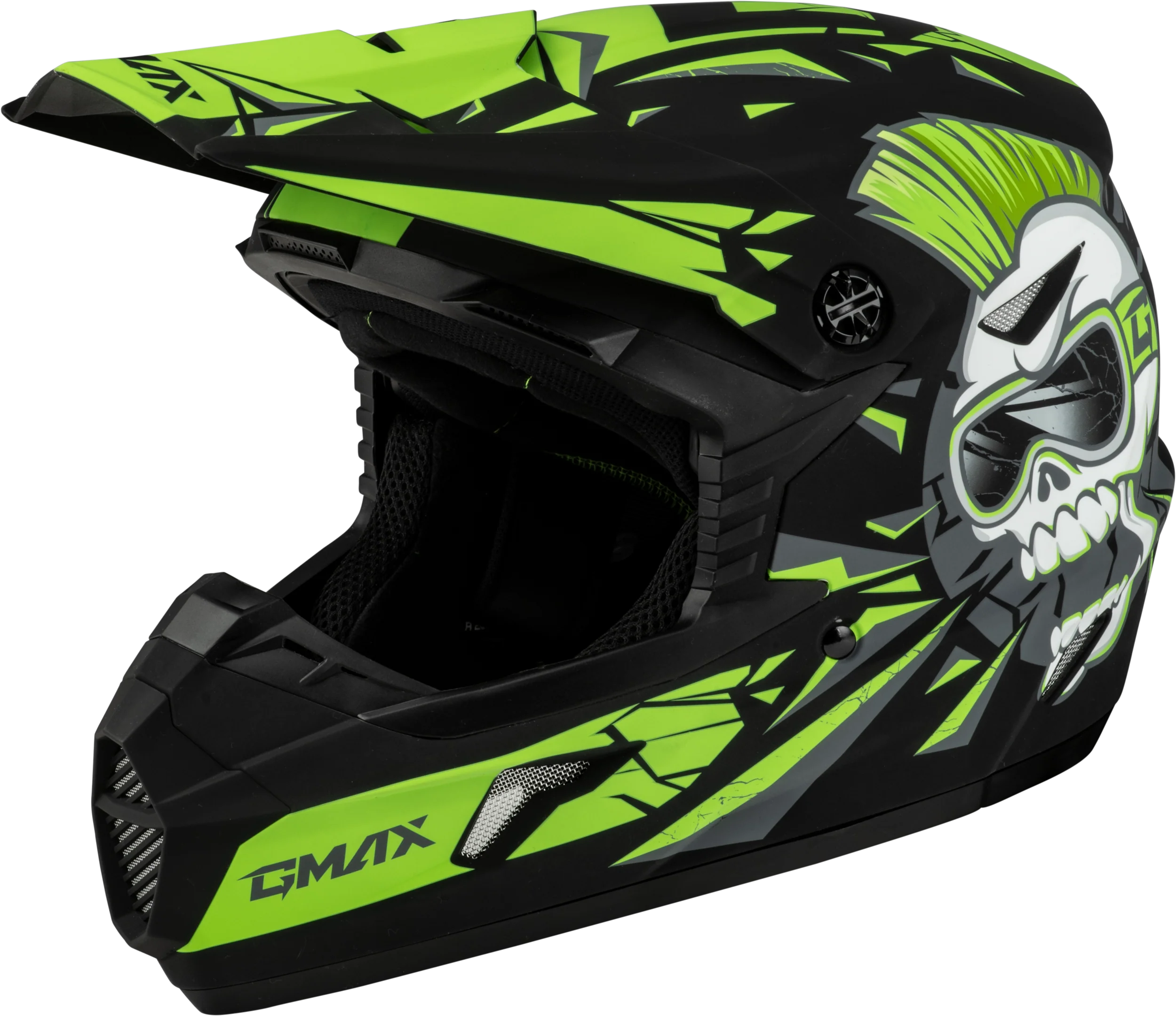 Youth Mx-46y Unstable Helmet Matte Black/Green Ym