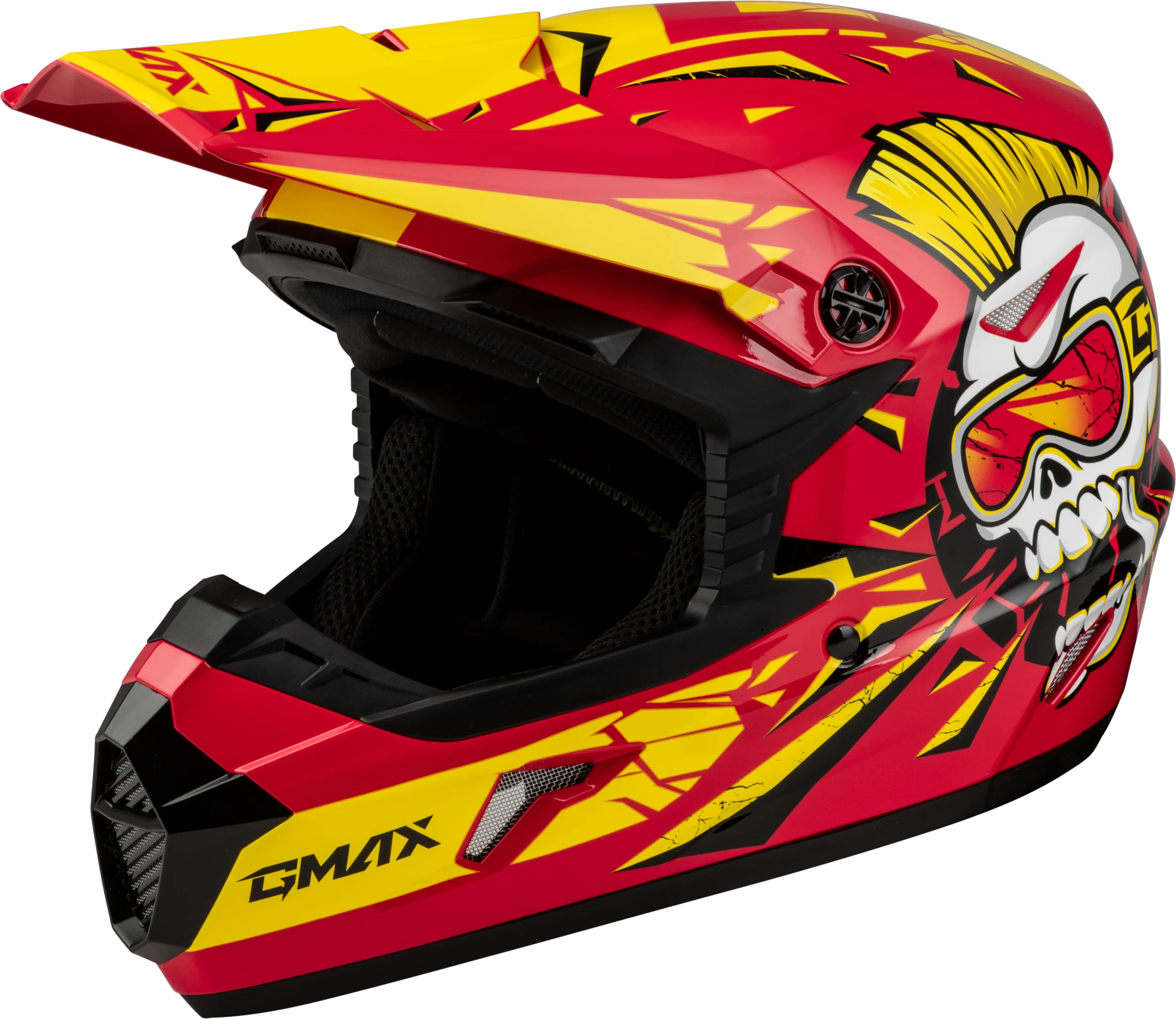 Youth Mx-46y Unstable Helmet Red/Yellow Ys