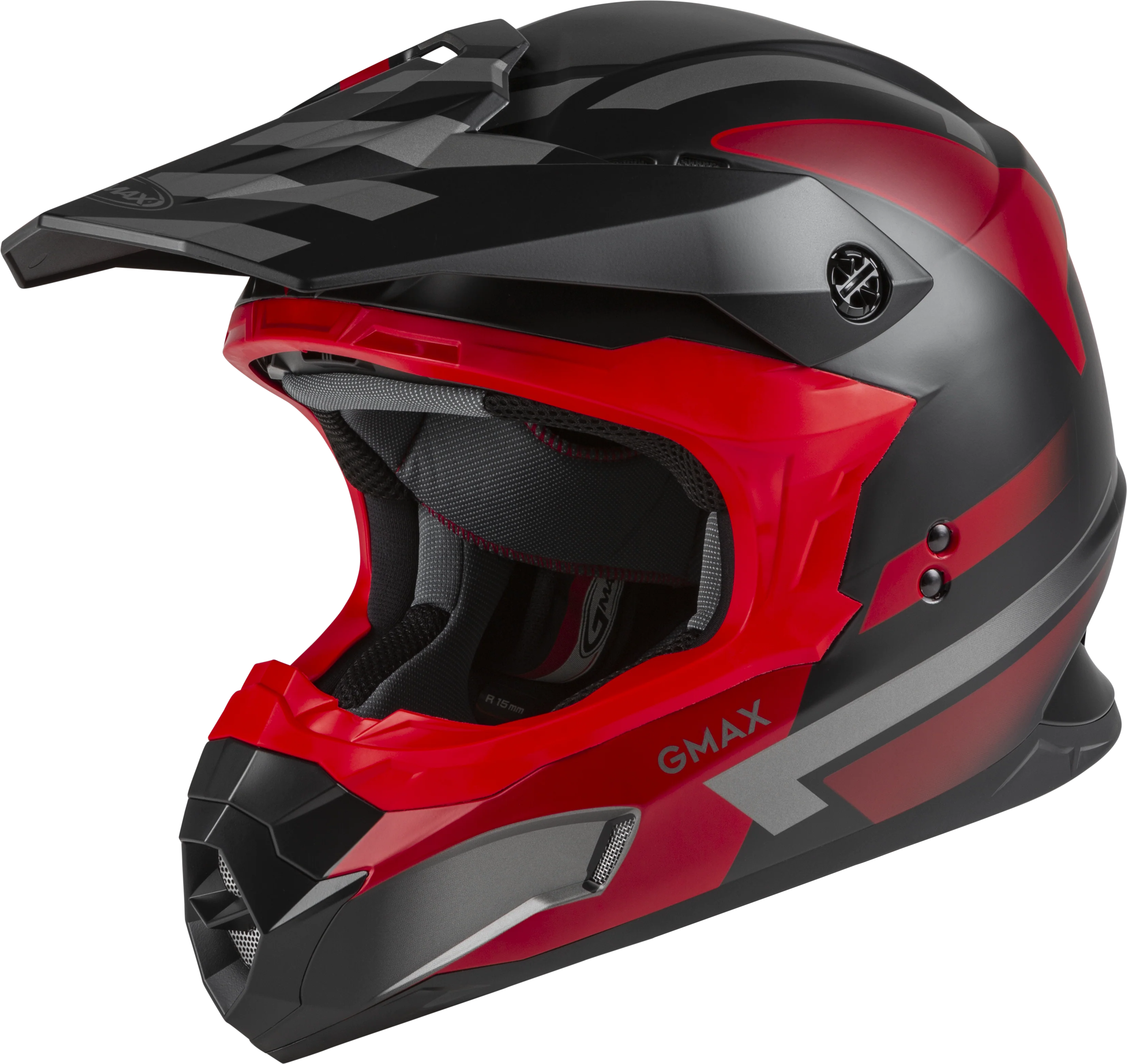 Mx-86 Off-Road Fame Helmet Matte Black/Red/Silver Md