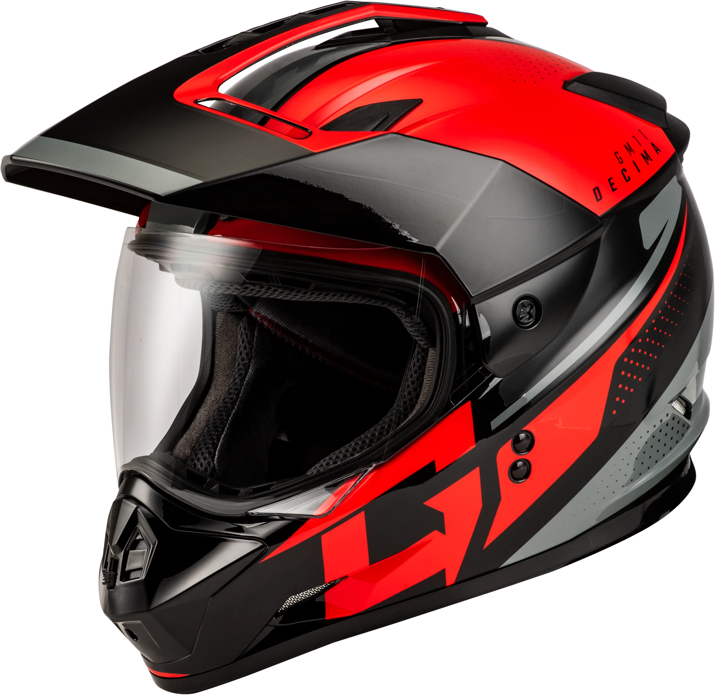 Gm-11 Decima Helmet Black/Red/Grey Lg