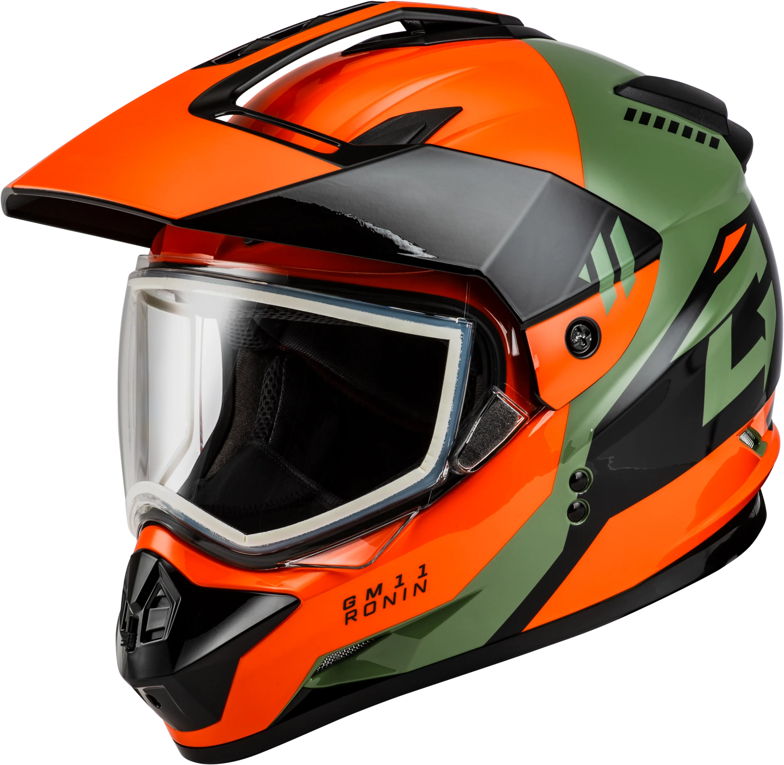 Gm-11 Ronin Helmet Orange/Green/Black Md