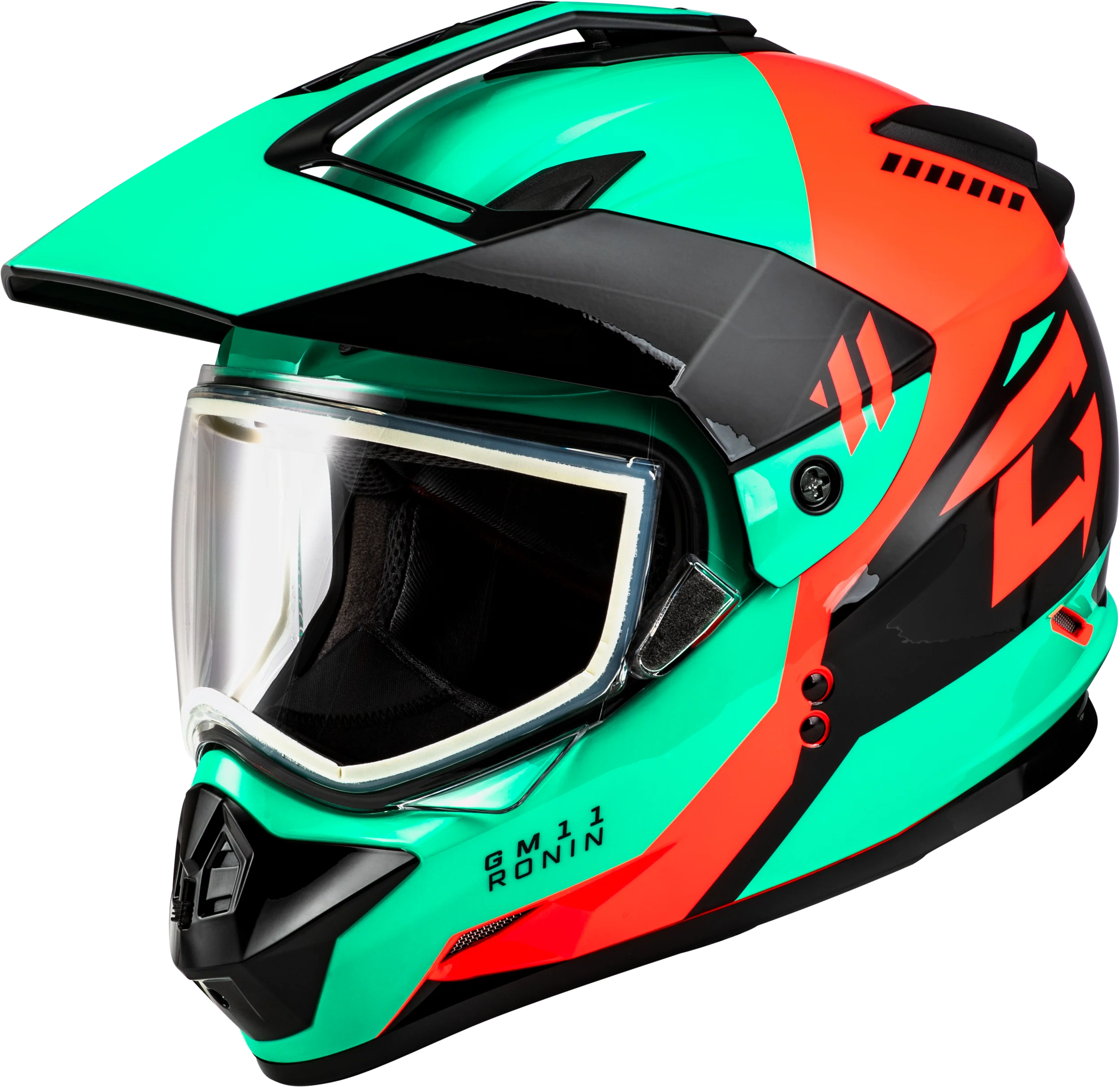 Gm-11s Ronin Snow Helmet Black/Aqua/Coral Xs