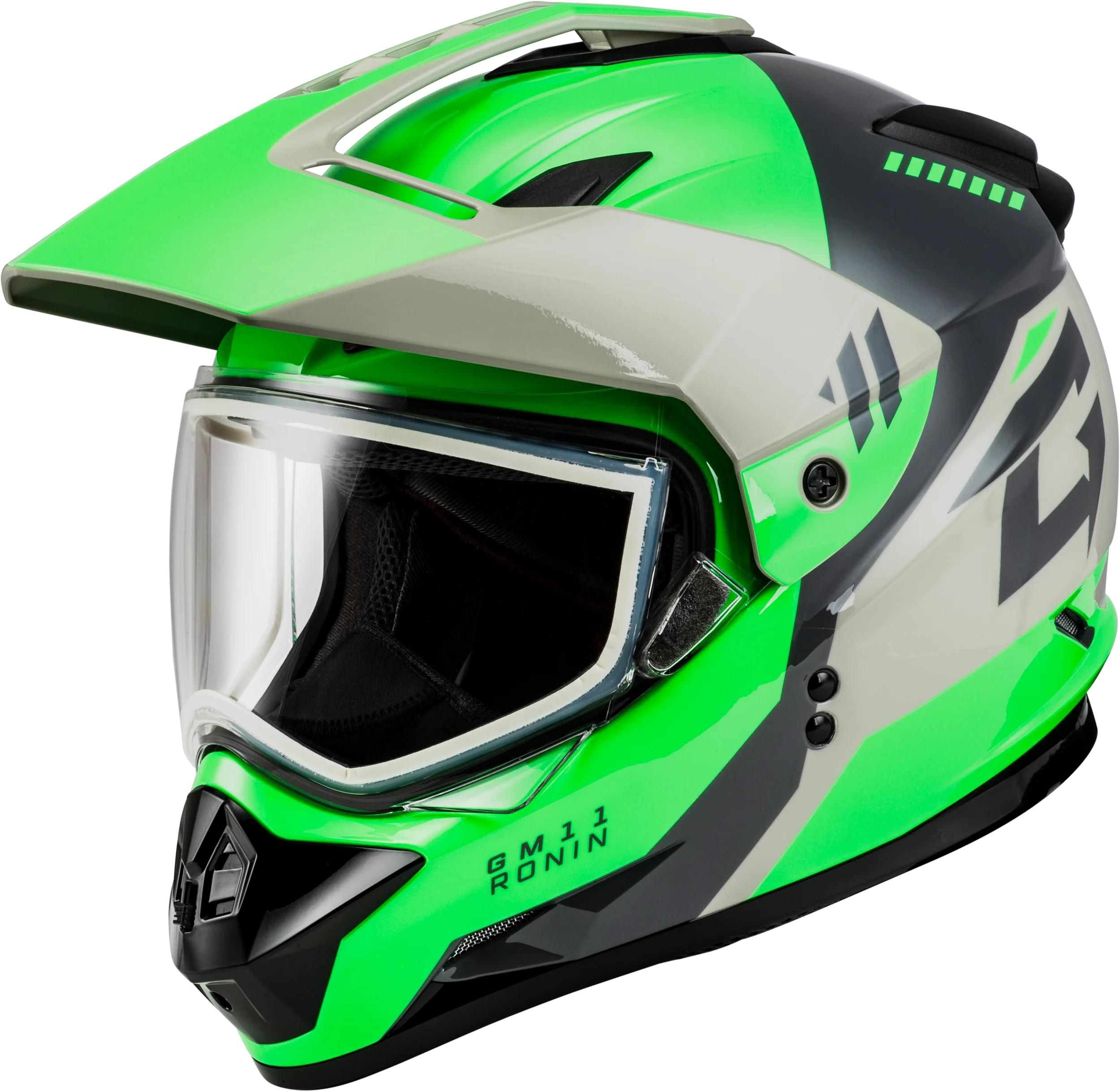 Gm-11s Ronin Snow Helmet Green/Grey 2x