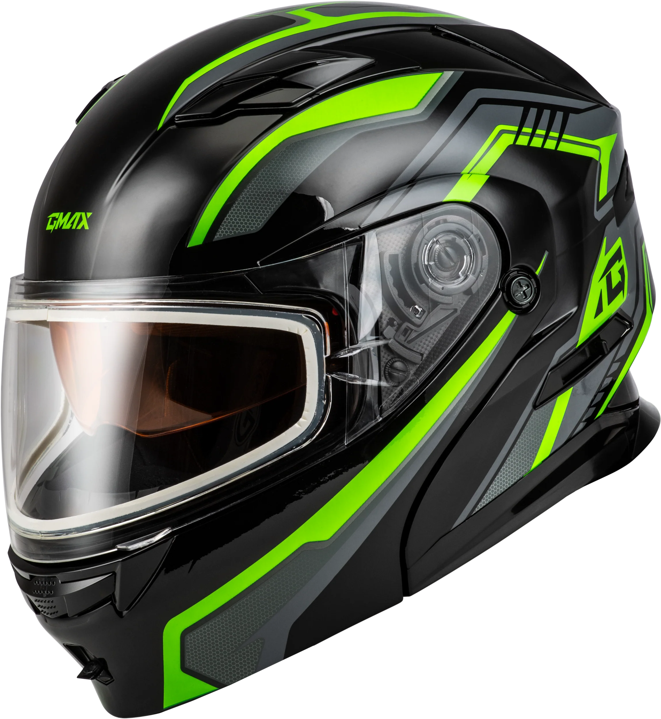Md-01s Transistor Snow Helmet Black/Grey/Green Md