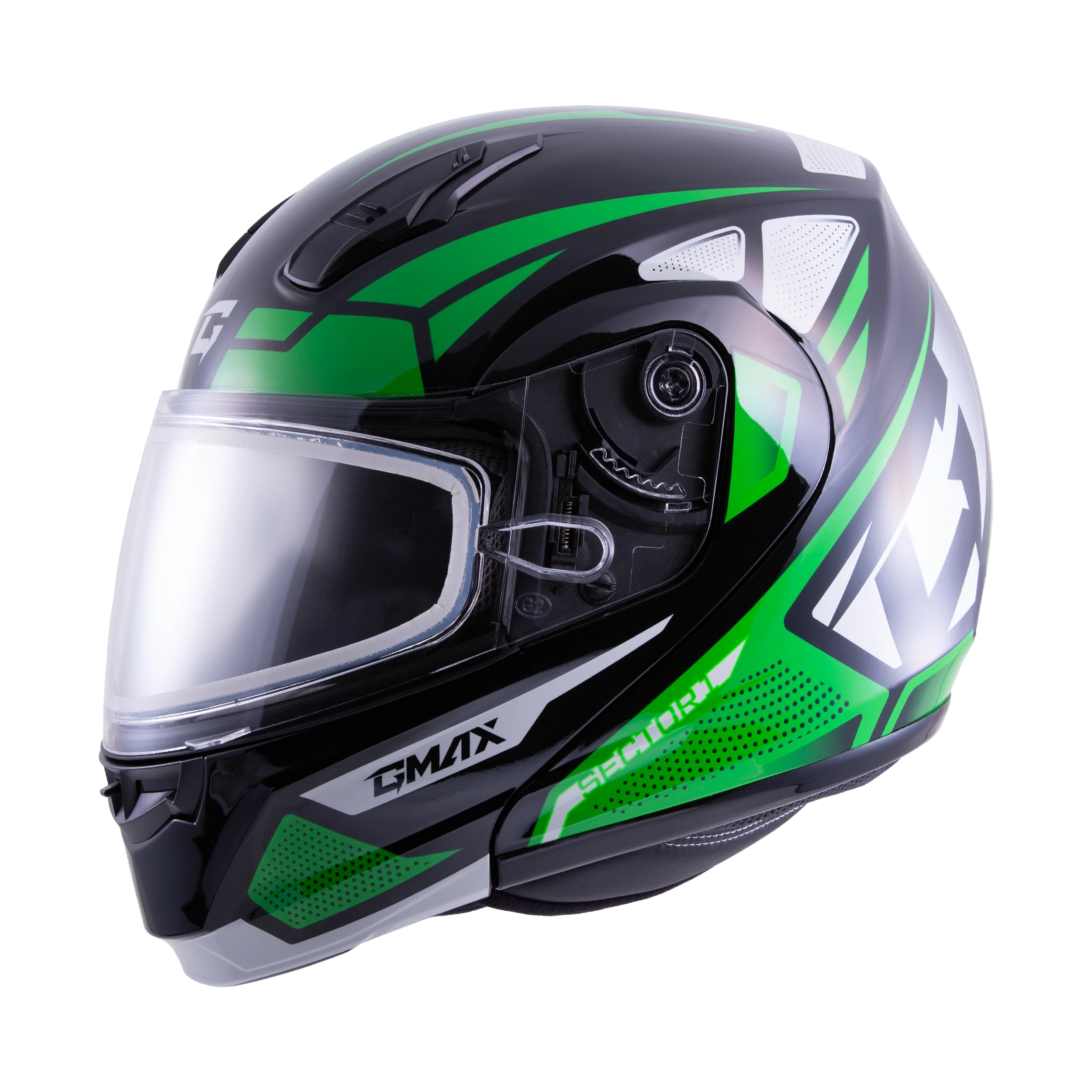 Md-04s Sector Snow Helmet Blk/Green/Wht Sm
