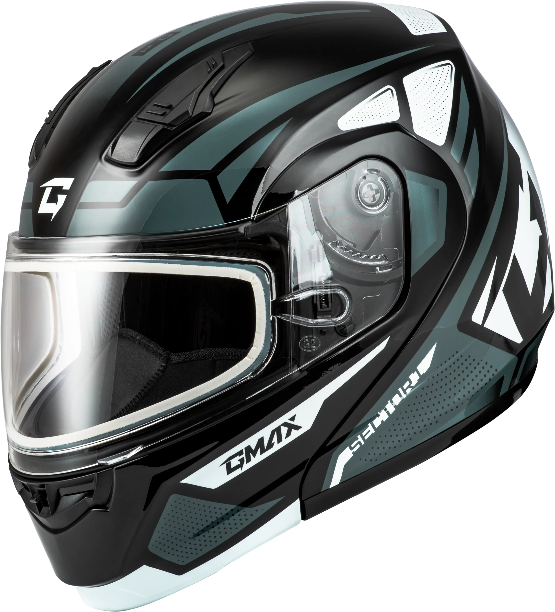 Md-04s Sector Snow Helmet Black/Silver Xs