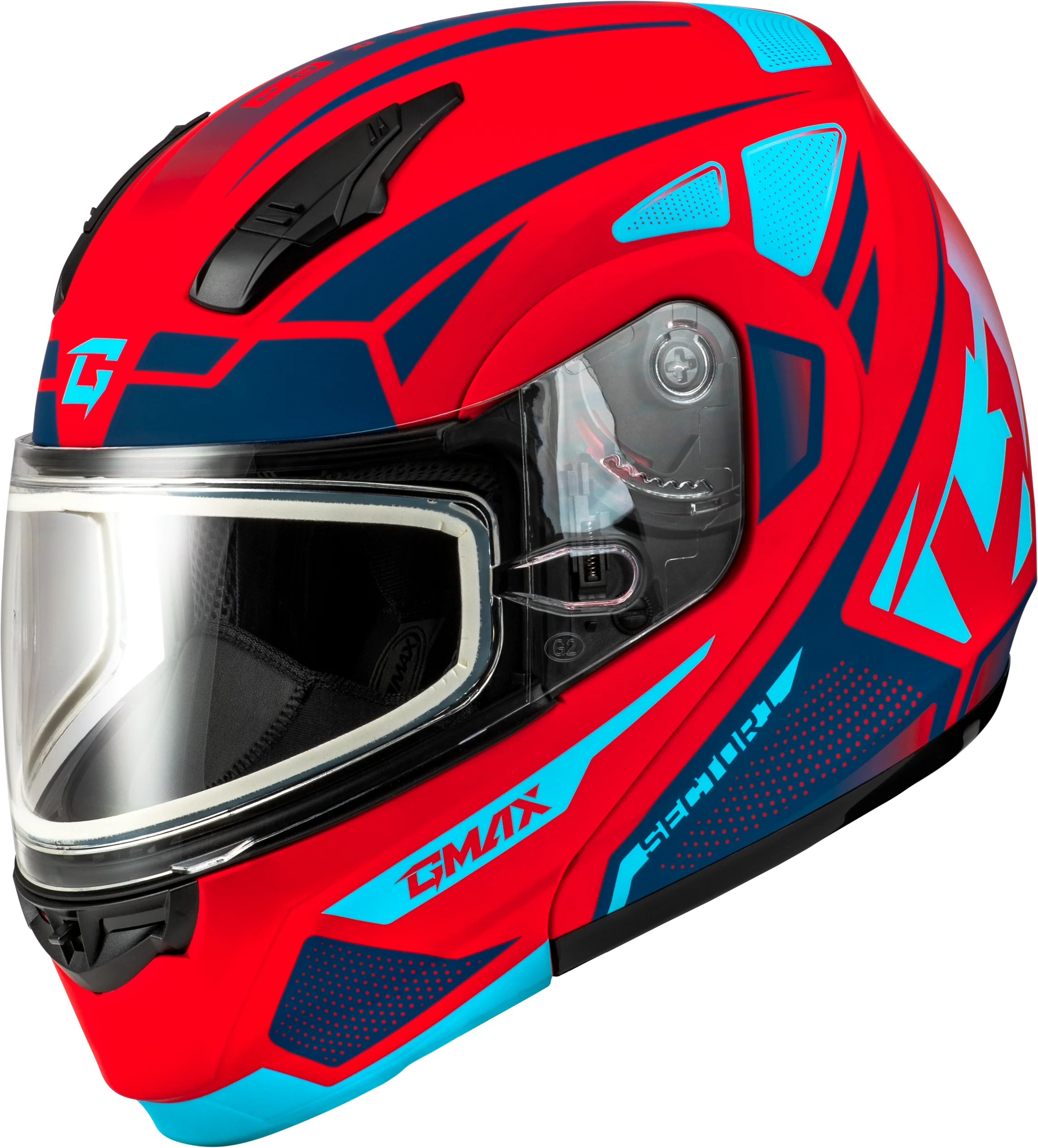 Md-04s Sector Snow Helmet Matte Red/Blue 2x