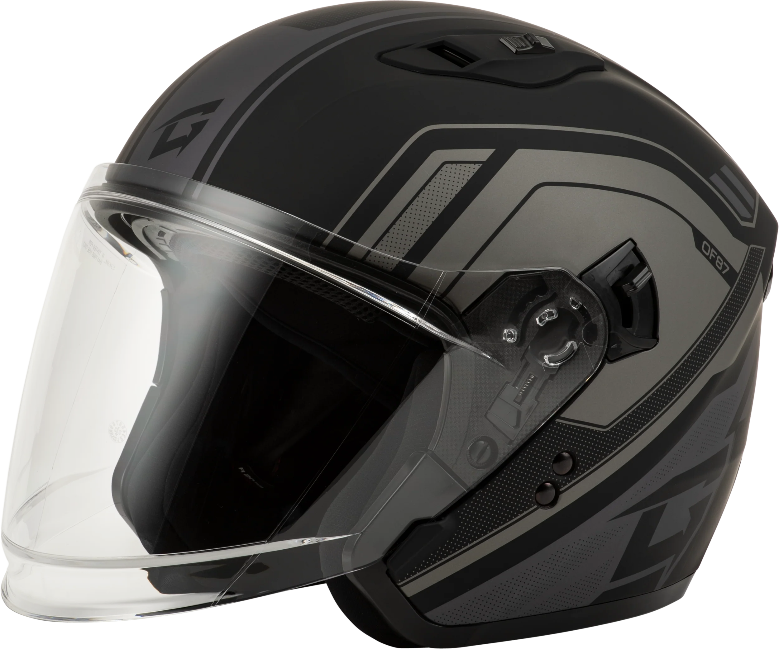 Of-87 Duke Helmet Matte Black/Grey Sm