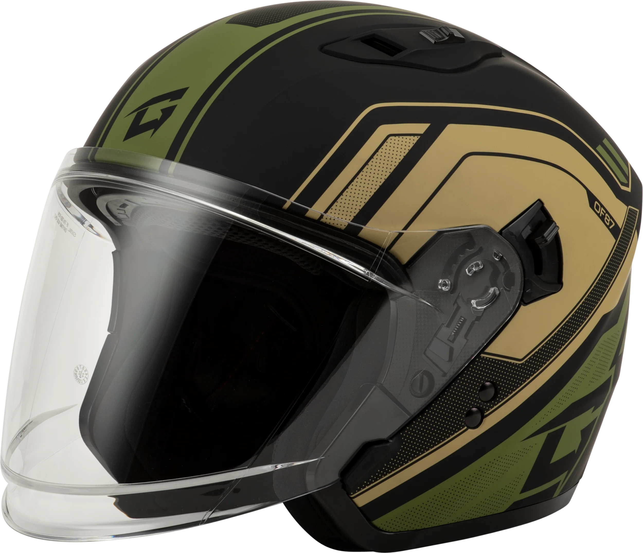 Of-87 Duke Helmet Matte Black/Green 3x