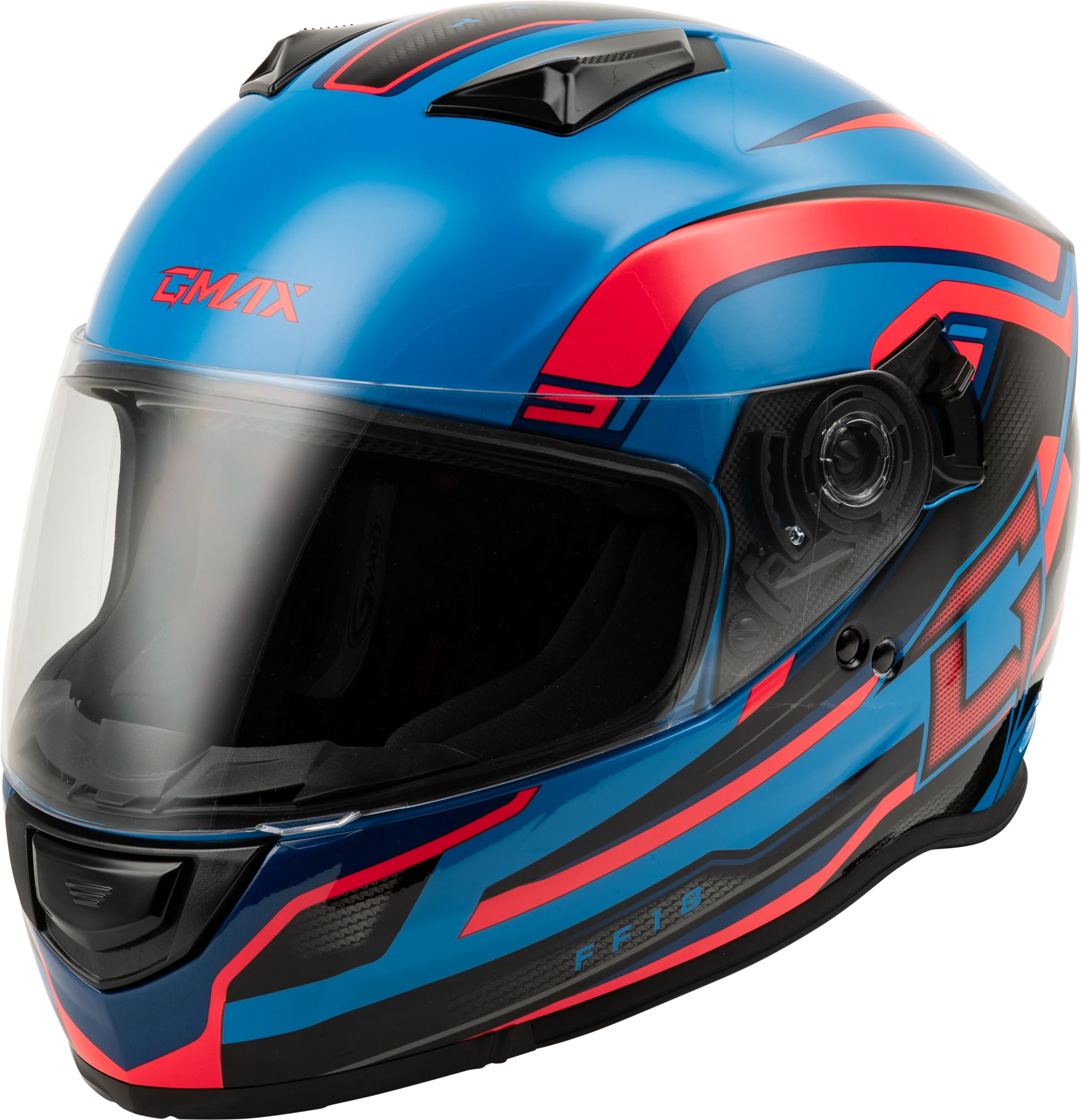 Ff-18 Drift Helmet Black/Blue/Red Lg