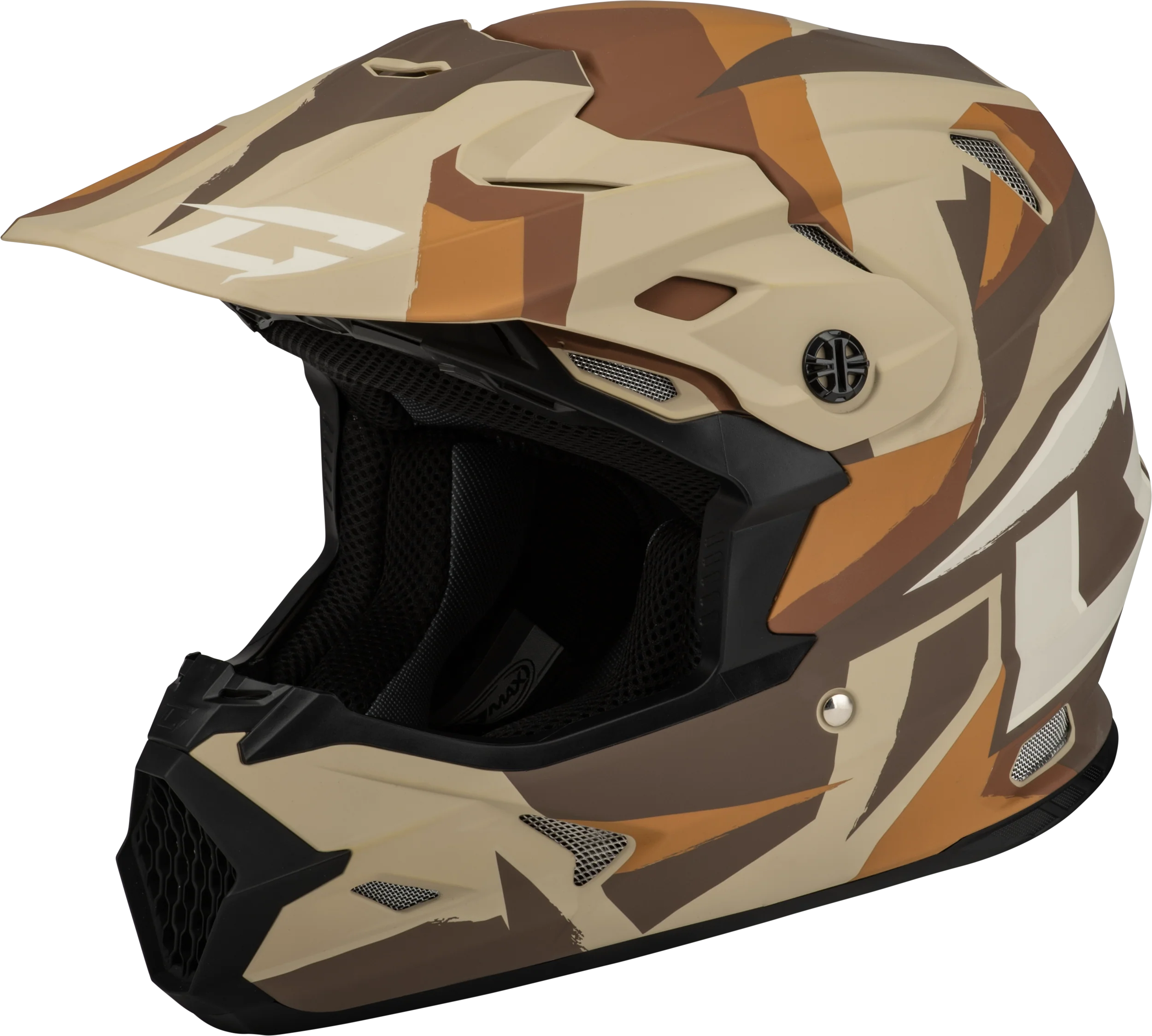 Mx-96 Splinter Helmet Matte Brown/Tan/White  Lg