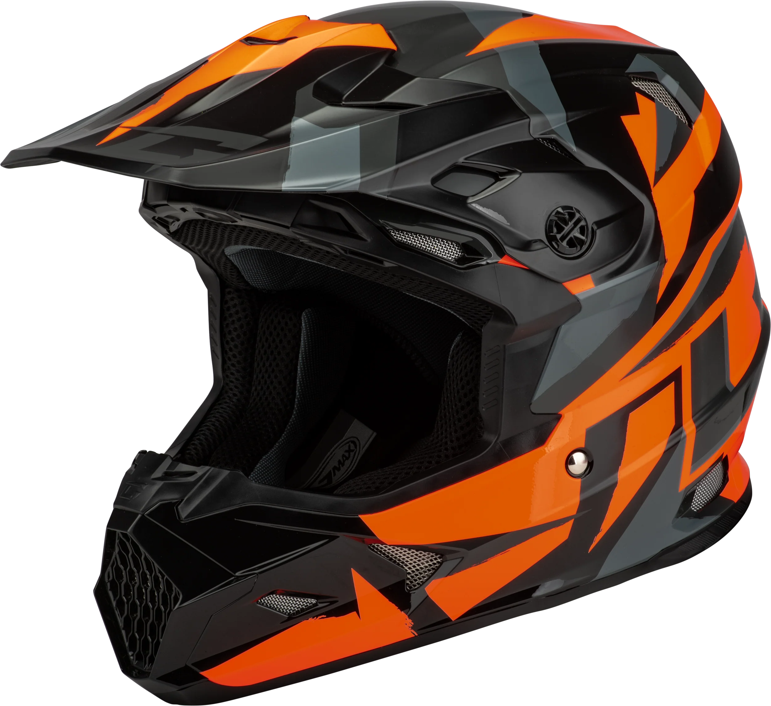Mx-96 Splinter Helmet Black/Orange Md