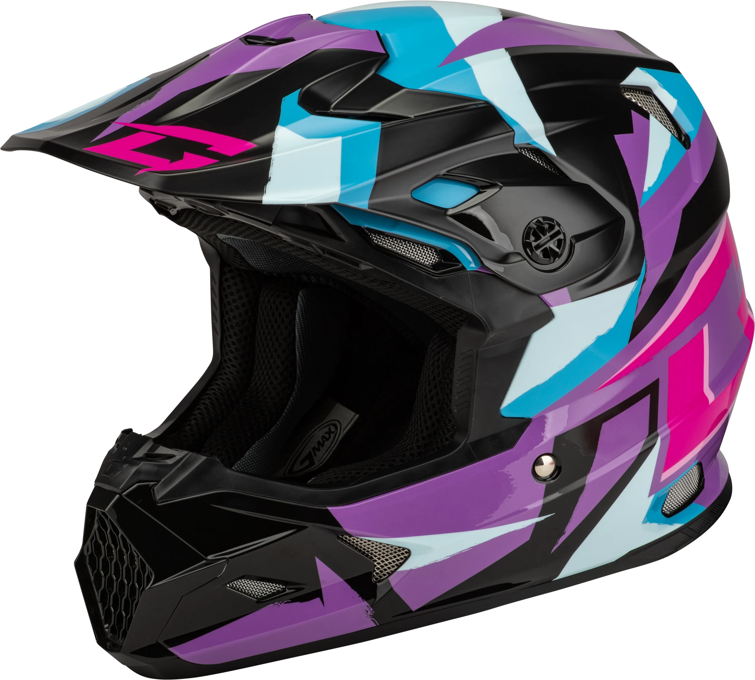 Mx-96 Splinter Helmet Black/Purple/Blue Xs