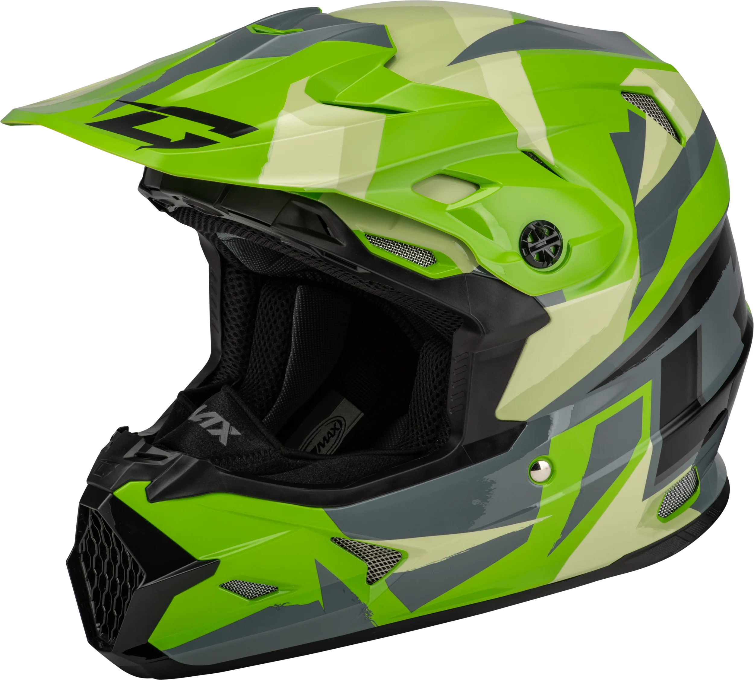 Mx-96s Splinter Helmet Green/Grey/Black Xl