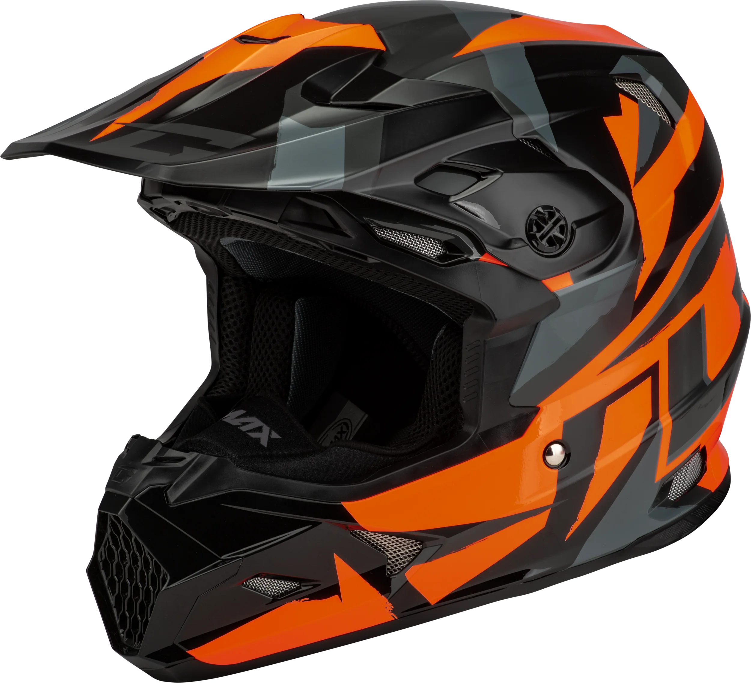 Mx-96s Splinter Helmet Black/Orange Sm