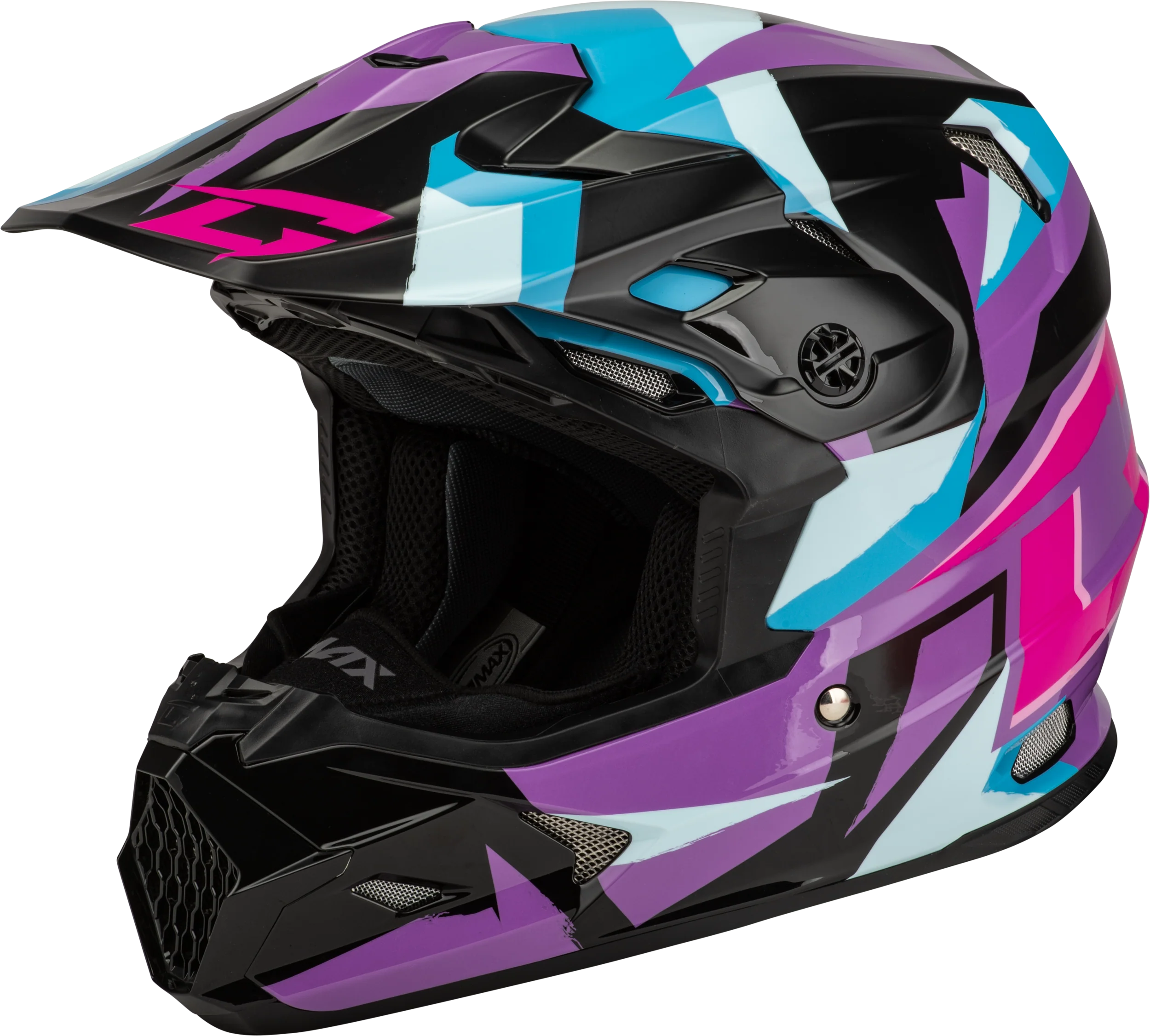 Mx-96s Splinter Helmet Black/Purple/Blue Xs